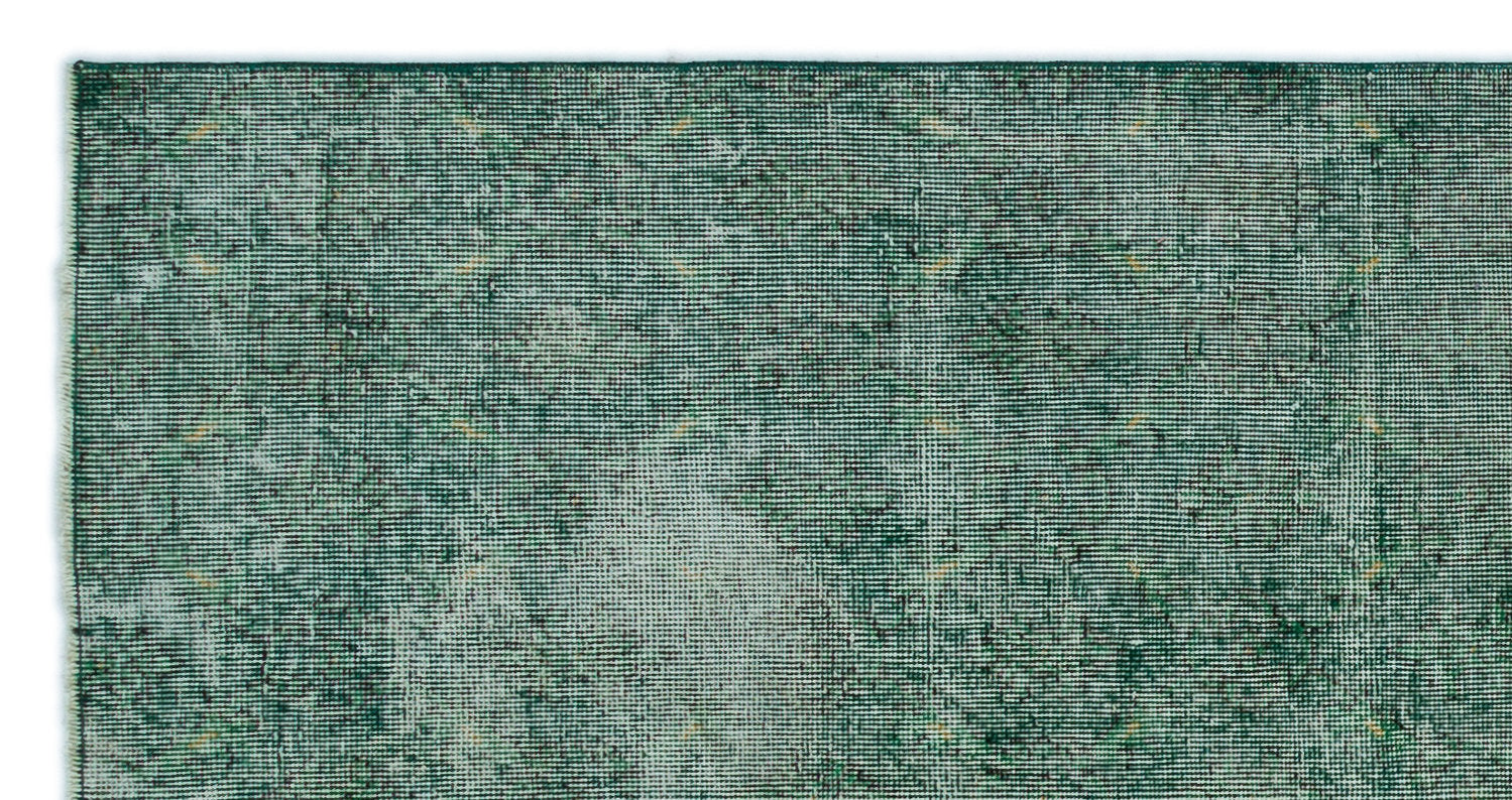 Atina Green Vintage Wool Handmade Area Rug 3'7" x 7'0"