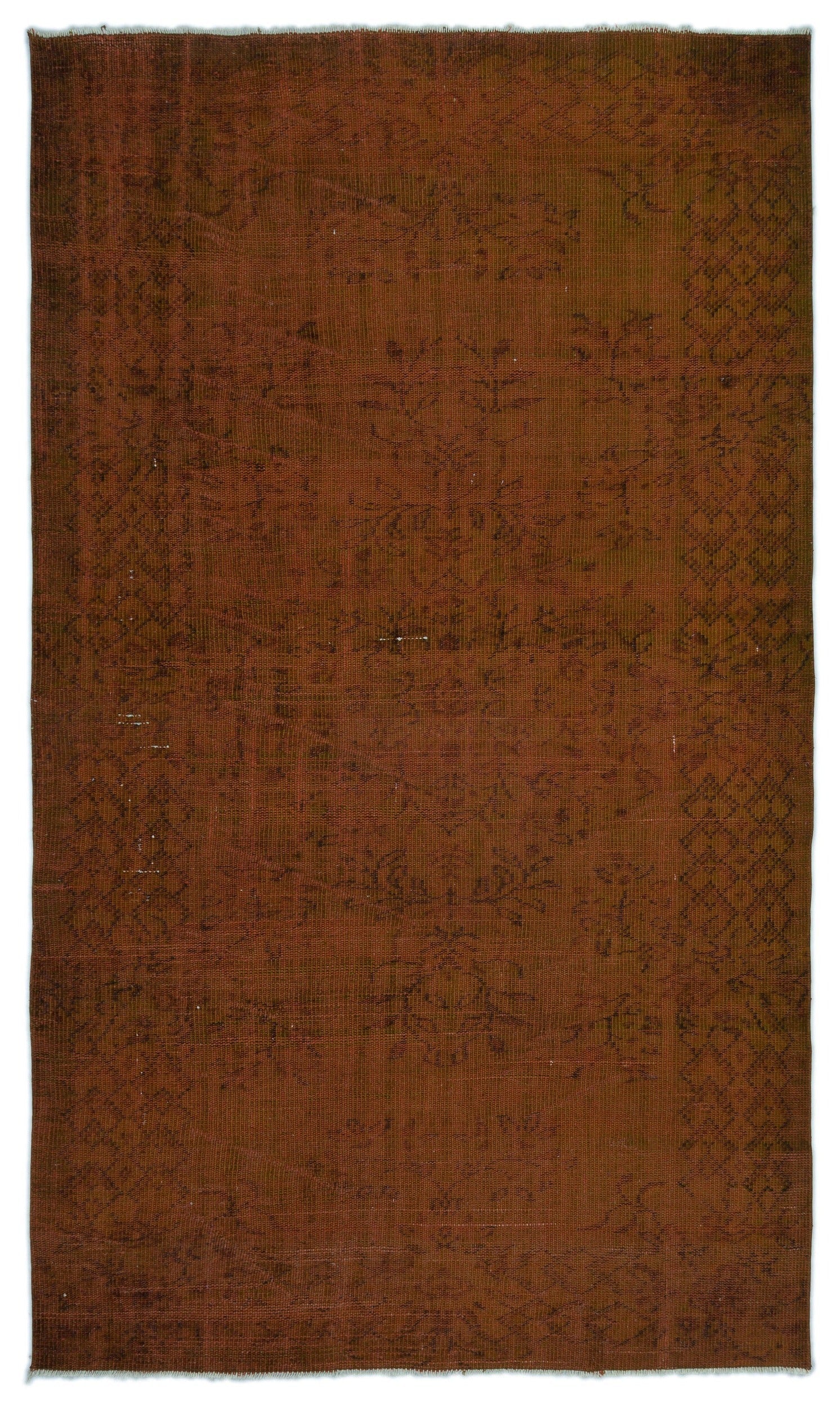 Atina Brown Vintage Wool Handmade Area Rug 5'8" x 7'10"