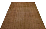 Atina Brown Vintage Wool Handmade Area Rug 5'4" x 8'10"