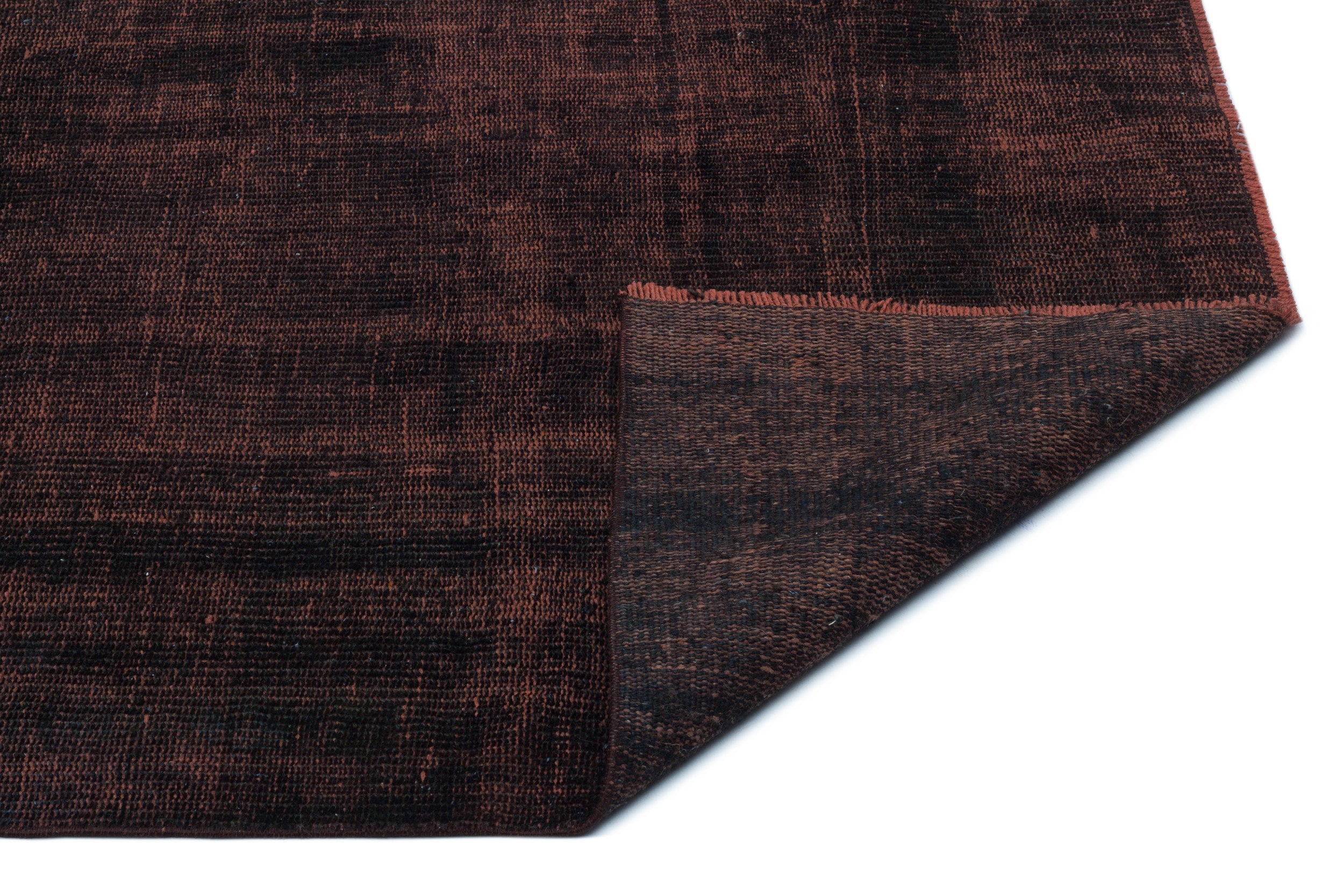 Atina Brown Vintage Wool Handmade Area Rug 4'11" x 7'10"