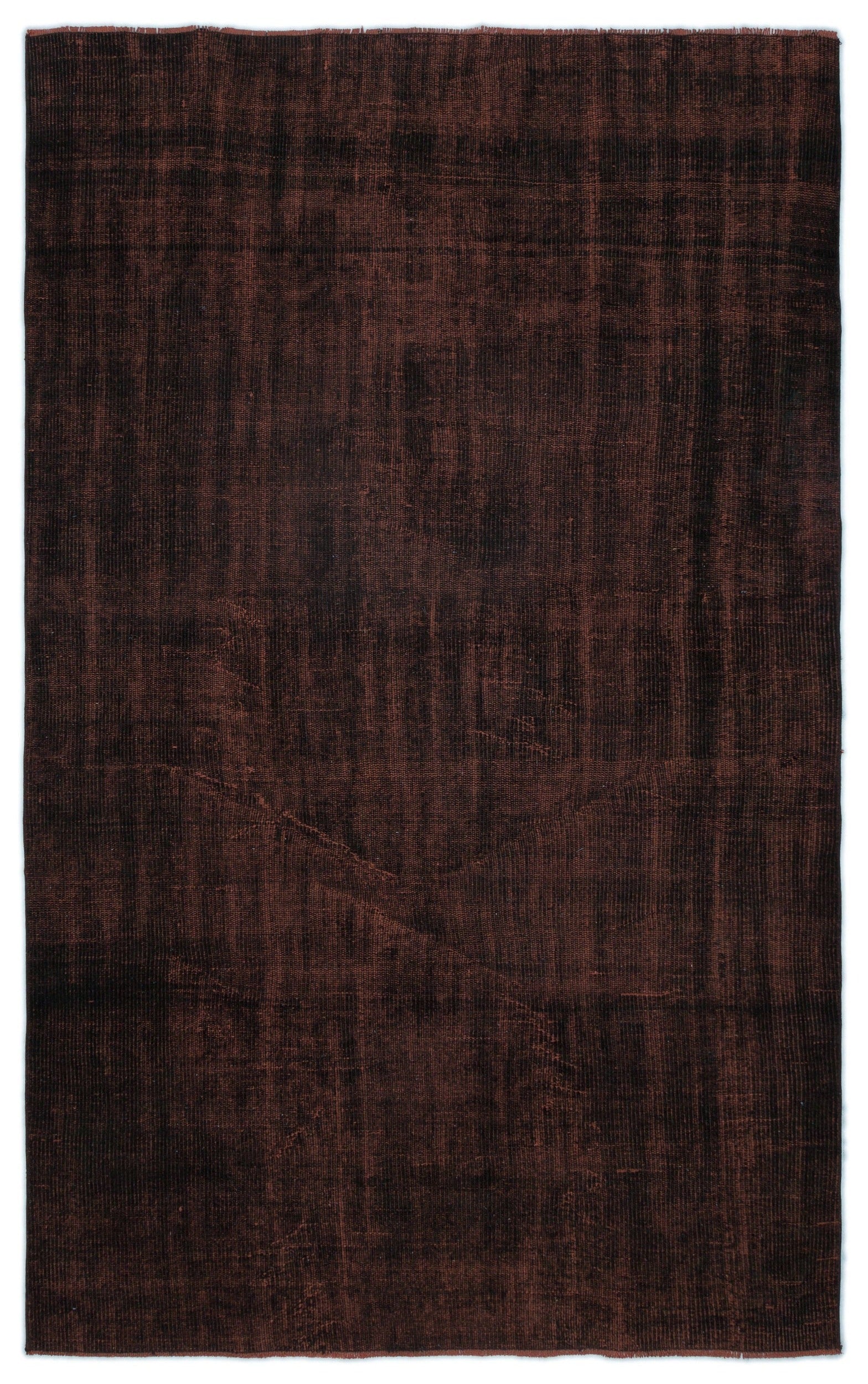 Atina Brown Vintage Wool Handmade Area Rug 4'11" x 7'10"