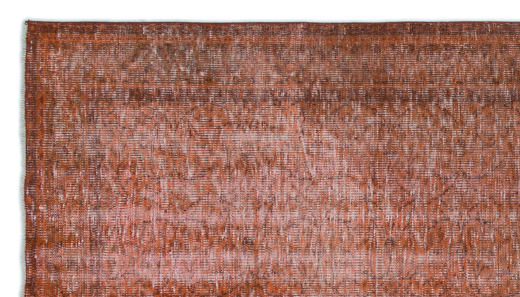 Atina Orange Vintage Wool Handmade Area Rug 4'6" x 8'0"