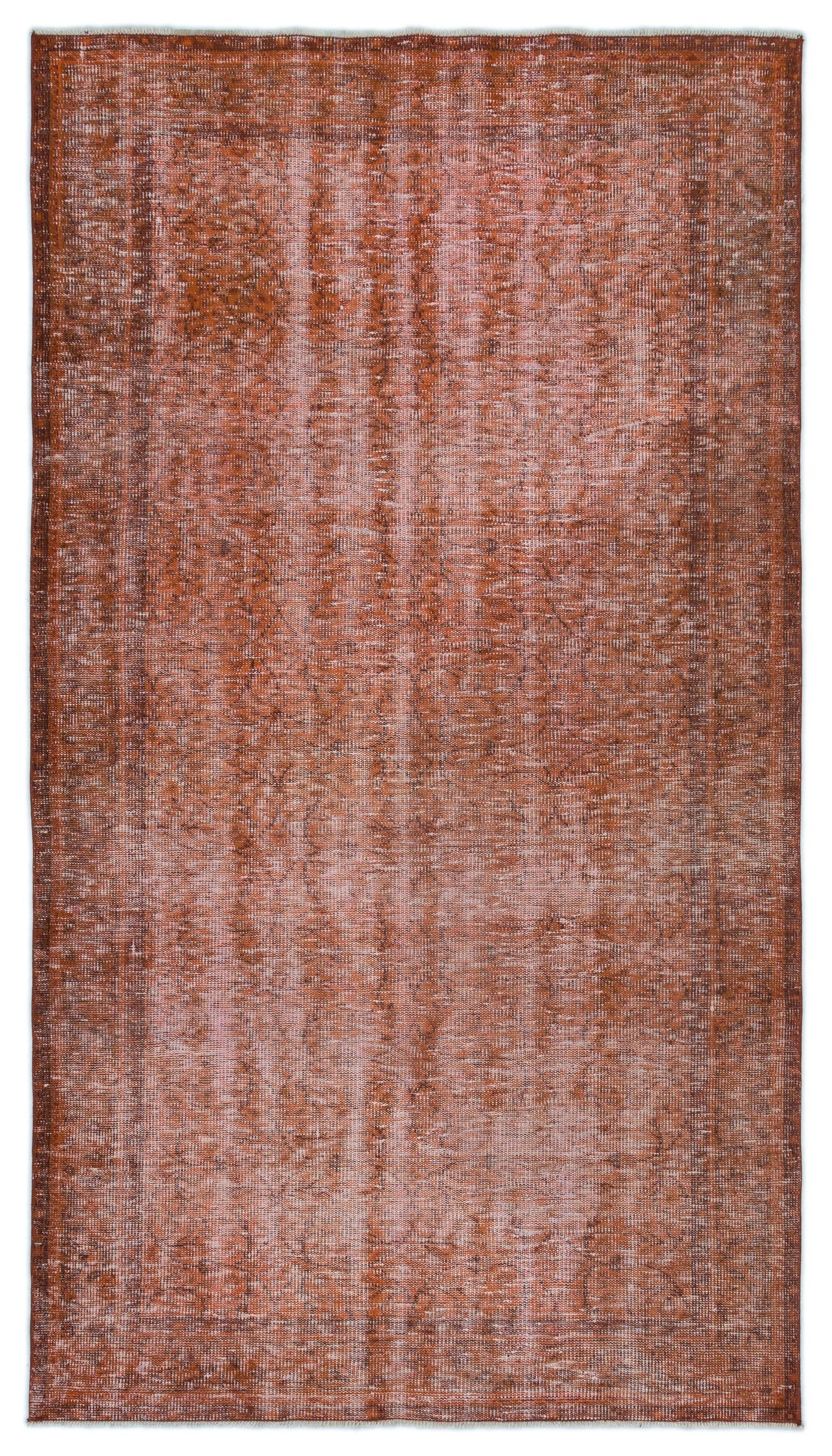 Atina Orange Vintage Wool Handmade Area Rug 4'6" x 8'0"