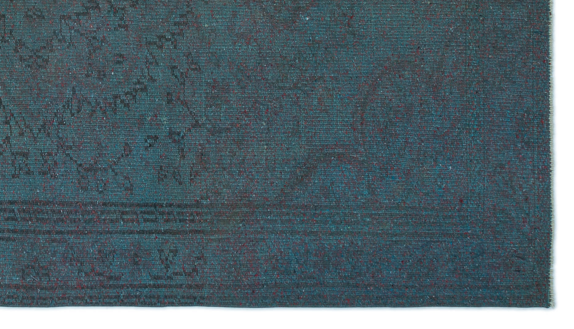 Atina Blue Vintage Wool Handmade Area Rug 4'9" x 8'10"