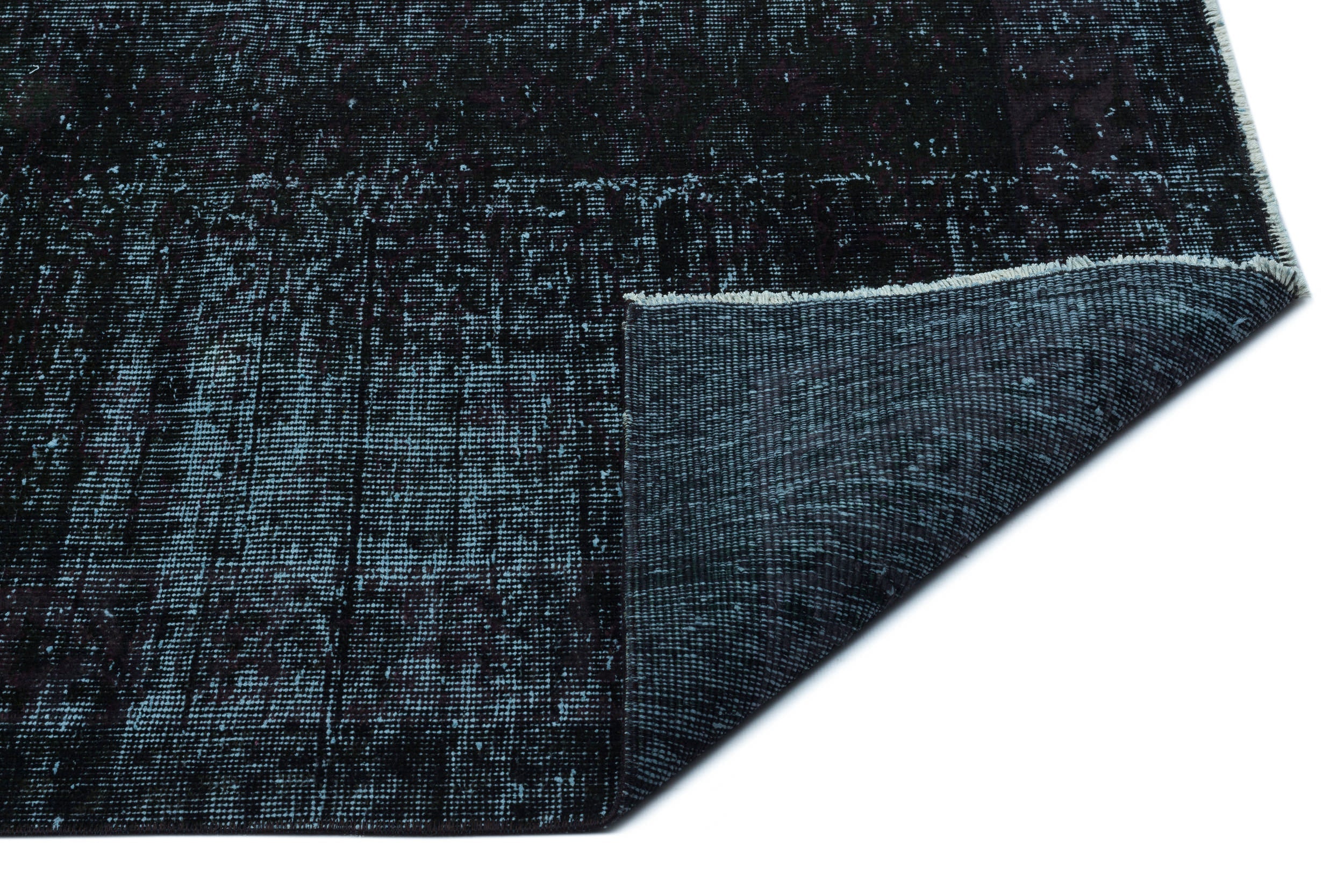 Atina Black Vintage Wool Handmade Area Rug 5'8" x 9'8"