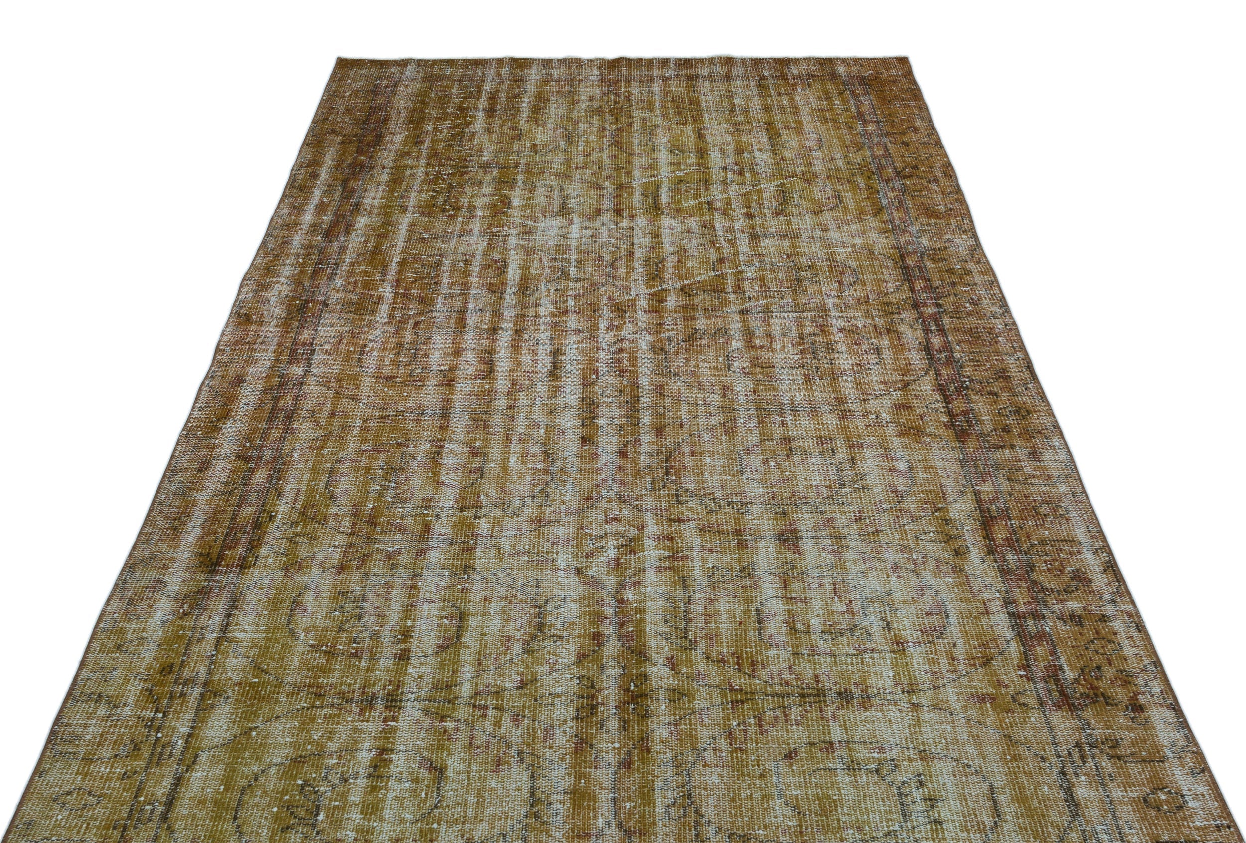 Atina Cream Vintage Wool Handmade Area Rug 5'4" x 9'3"