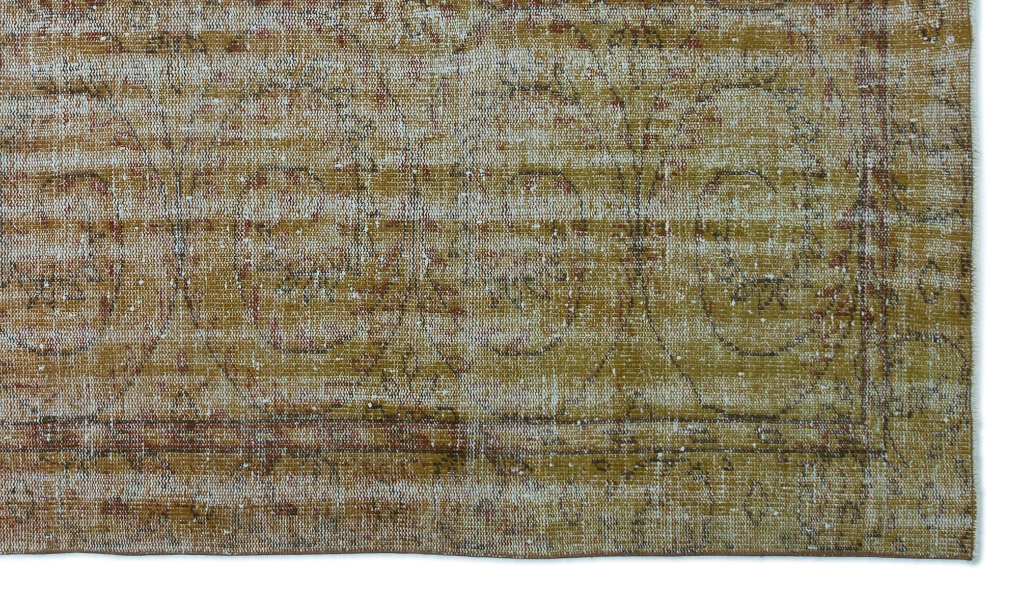 Atina Cream Vintage Wool Handmade Area Rug 5'4" x 9'3"