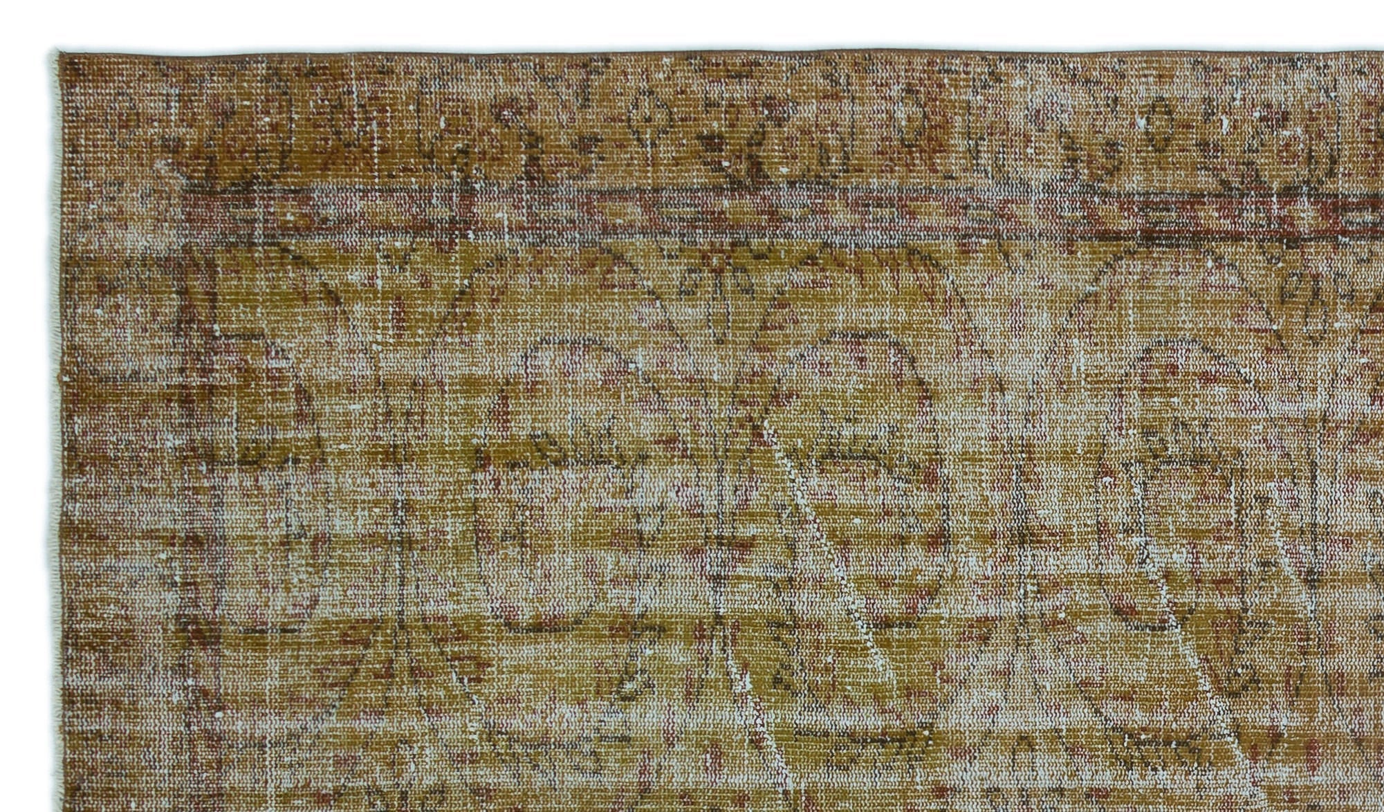 Atina Cream Vintage Wool Handmade Area Rug 5'4" x 9'3"