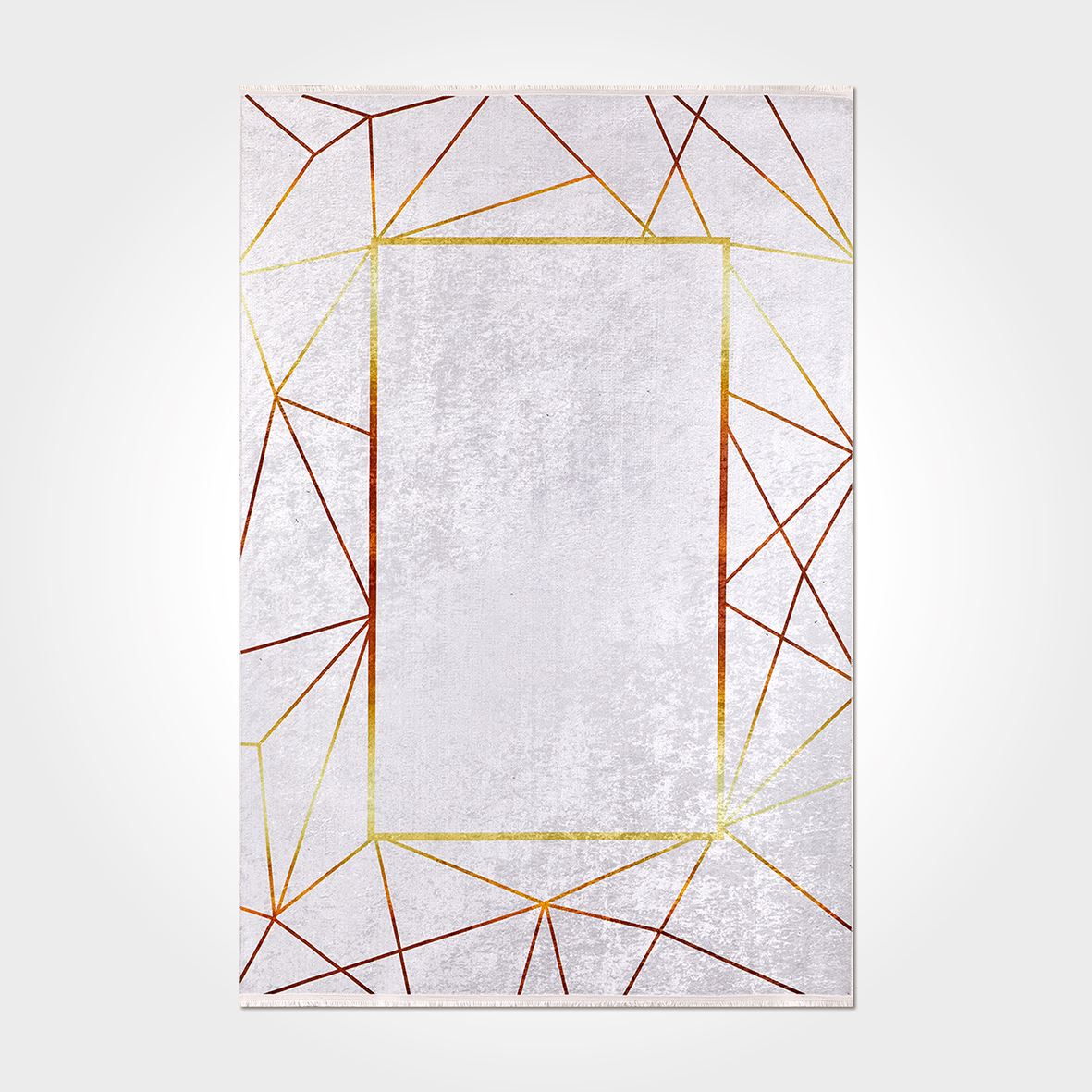 White Marble Area Rug - Washable Non Slip Chenille Cotton Carpet With Marble Pattern