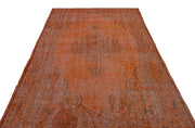 Atina Orange Vintage Wool Handmade Area Rug 5'10" x 9'7"