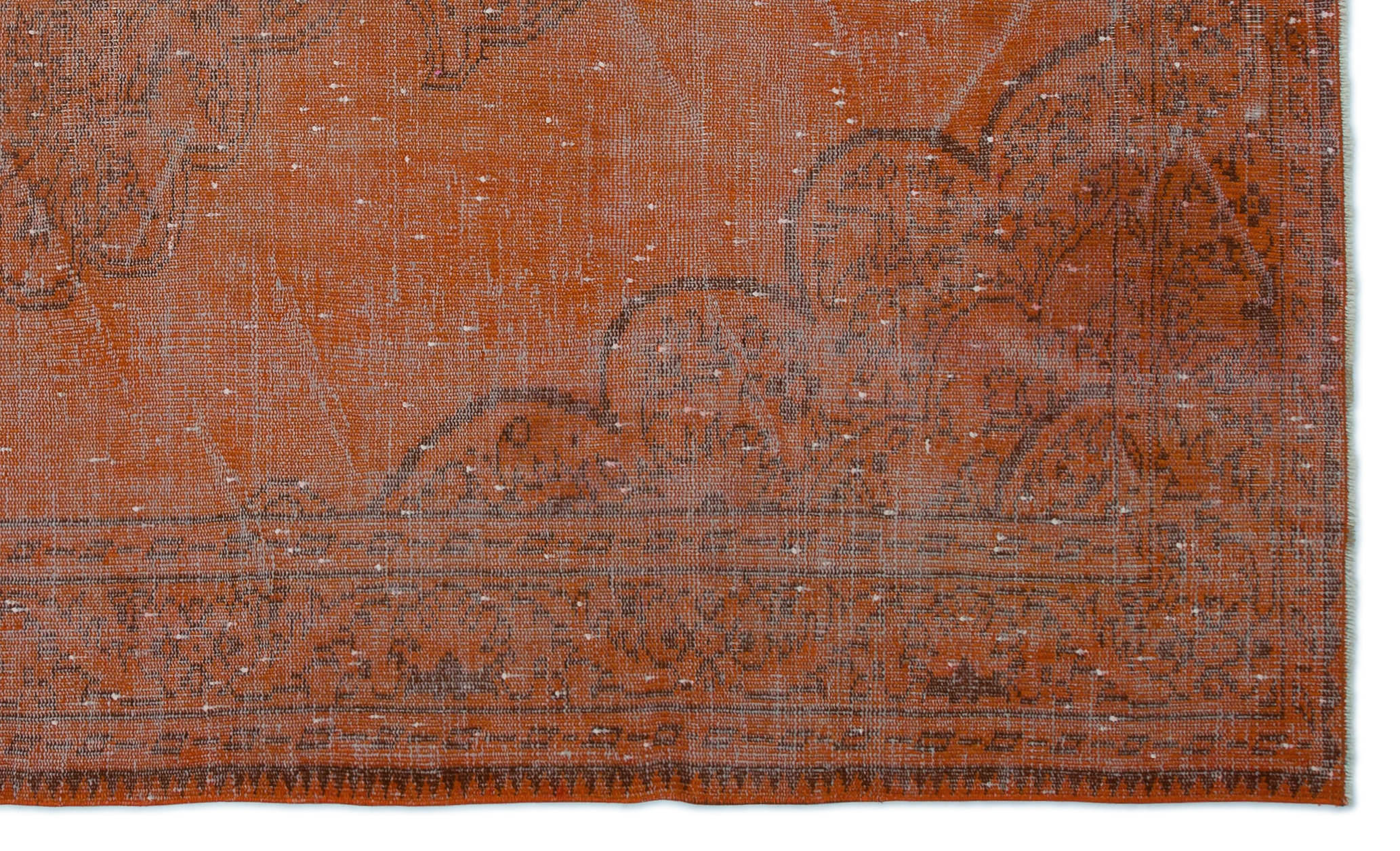Atina Orange Vintage Wool Handmade Area Rug 5'10" x 9'7"