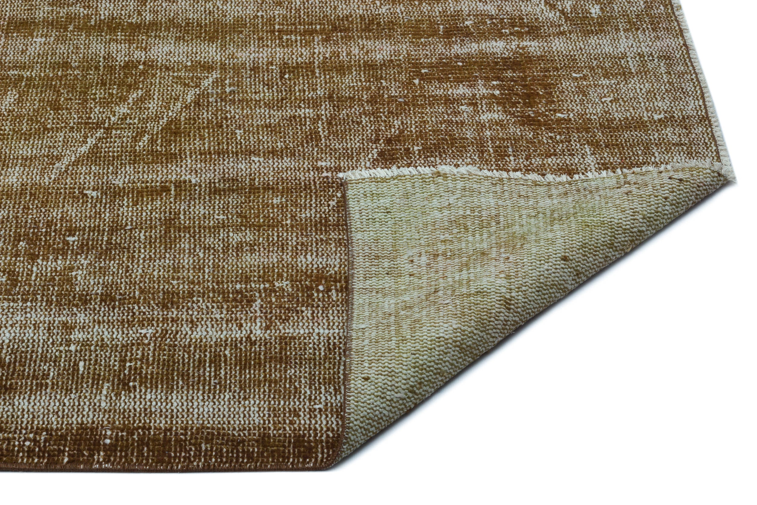 Atina Brown Vintage Wool Handmade Area Rug 5'10" x 9'8"