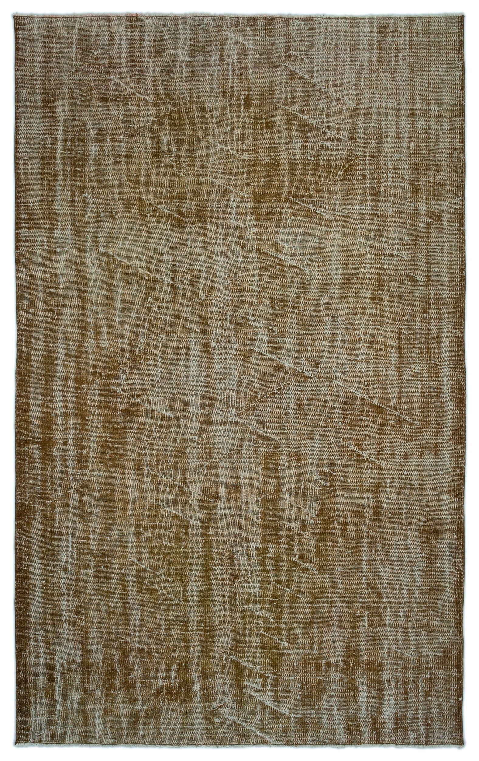 Atina Brown Vintage Wool Handmade Area Rug 5'10" x 9'8"