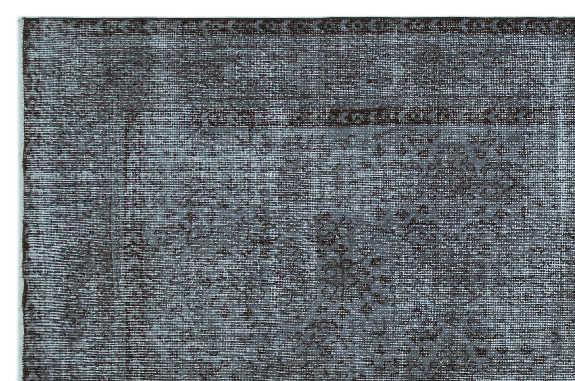 Atina Grey Vintage Wool Handmade Area Rug 6'0" x 9'4"