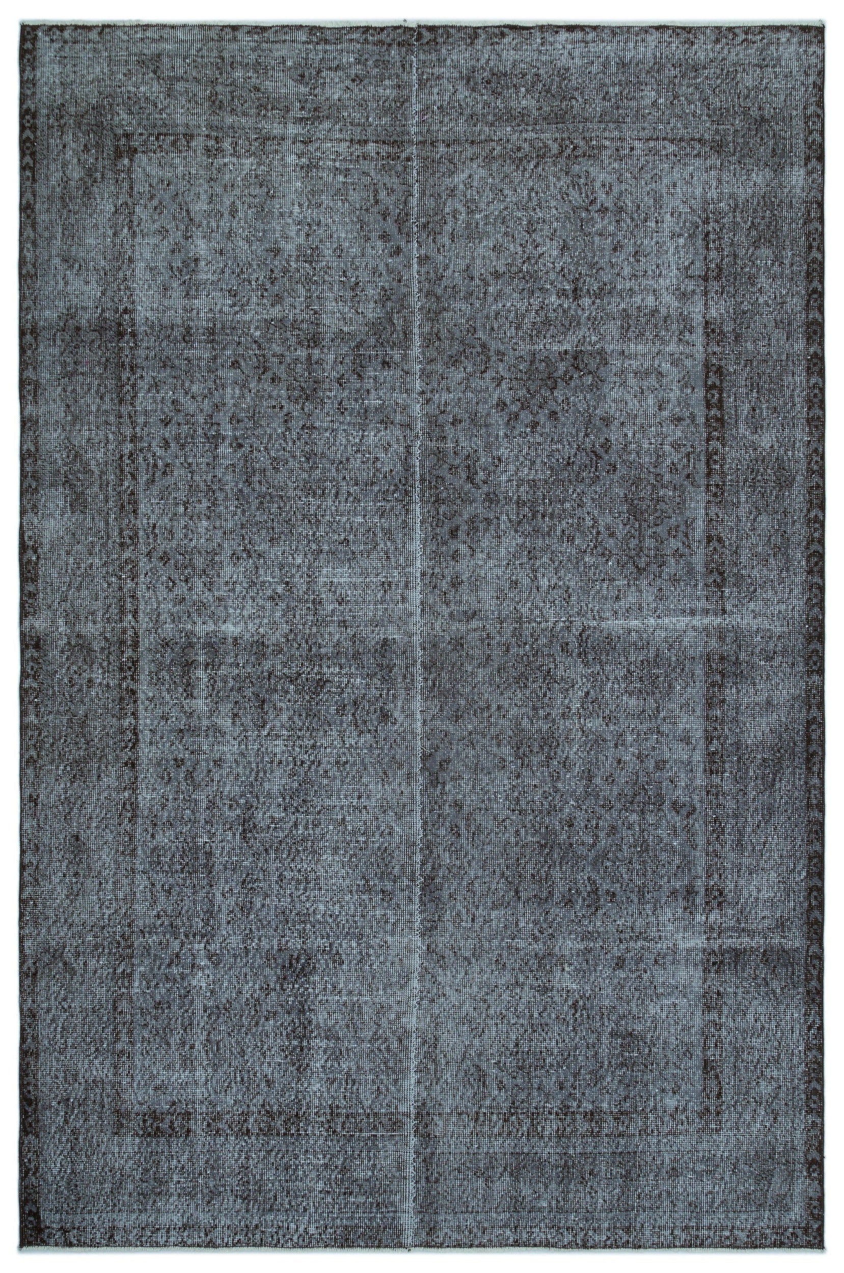 Atina Grey Vintage Wool Handmade Area Rug 6'0" x 9'4"