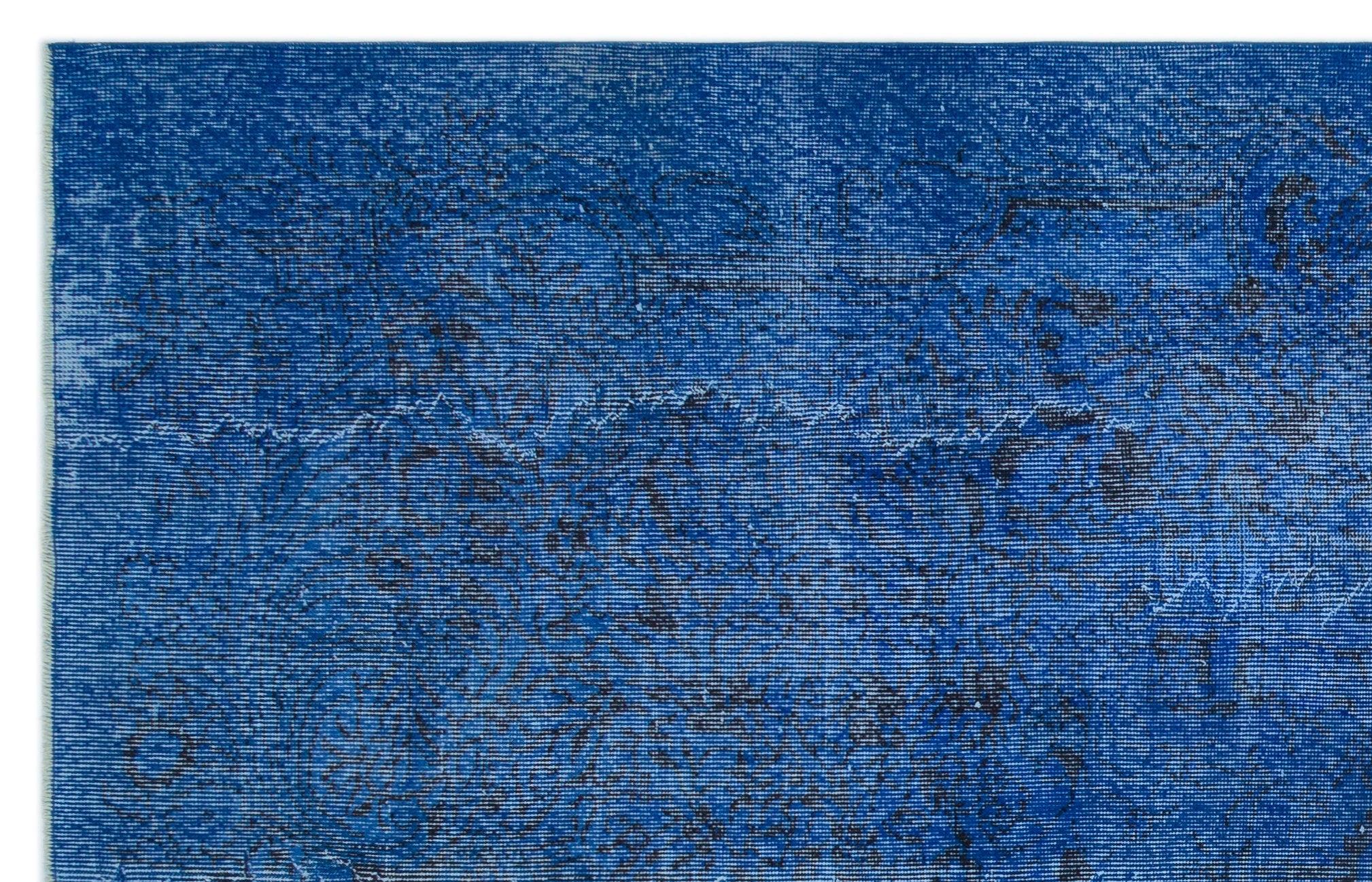 Atina Blue Vintage Wool Handmade Area Rug 6'0" x 9'3"