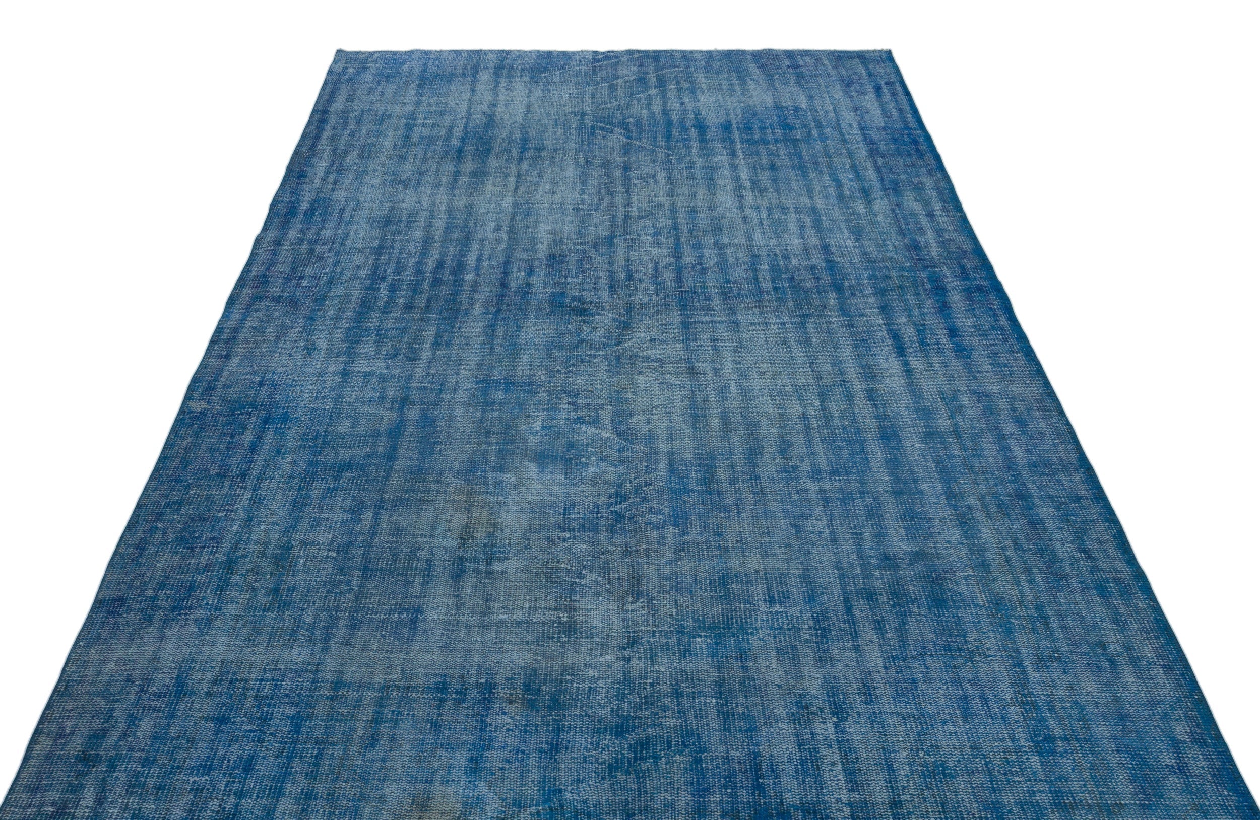 Atina Blue Vintage Wool Handmade Area Rug 6'0" x 9'9"