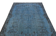 Atina Blue Vintage Wool Handmade Area Rug 5'9" x 8'11"