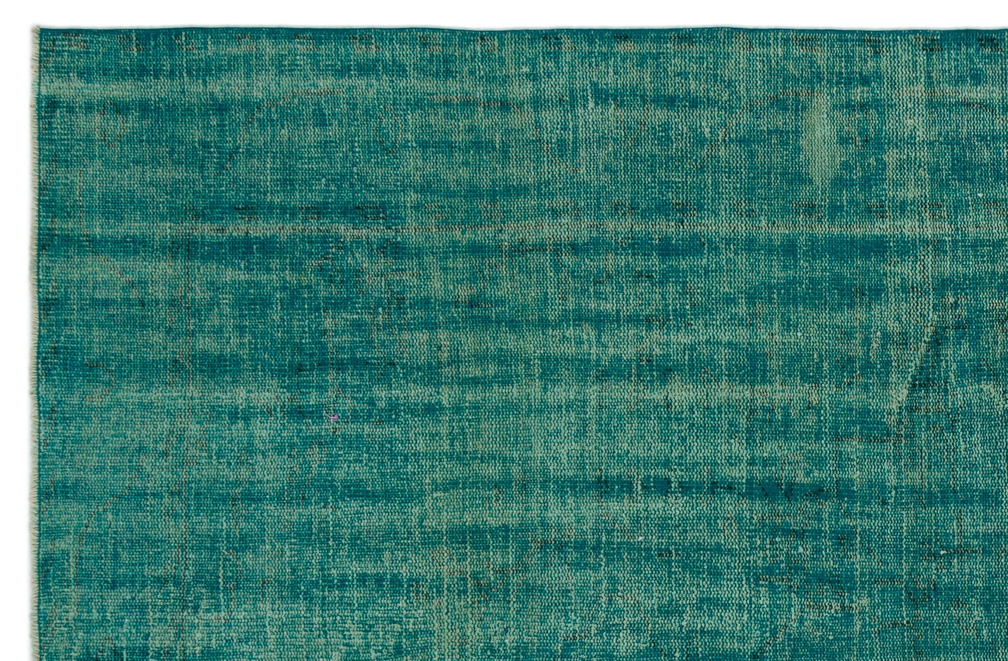 Atina Turquoise Vintage Wool Handmade Area Rug 5'1" x 11'1"