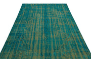 Atina Turquoise Vintage Wool Handmade Area Rug 6'0" x 9'5"