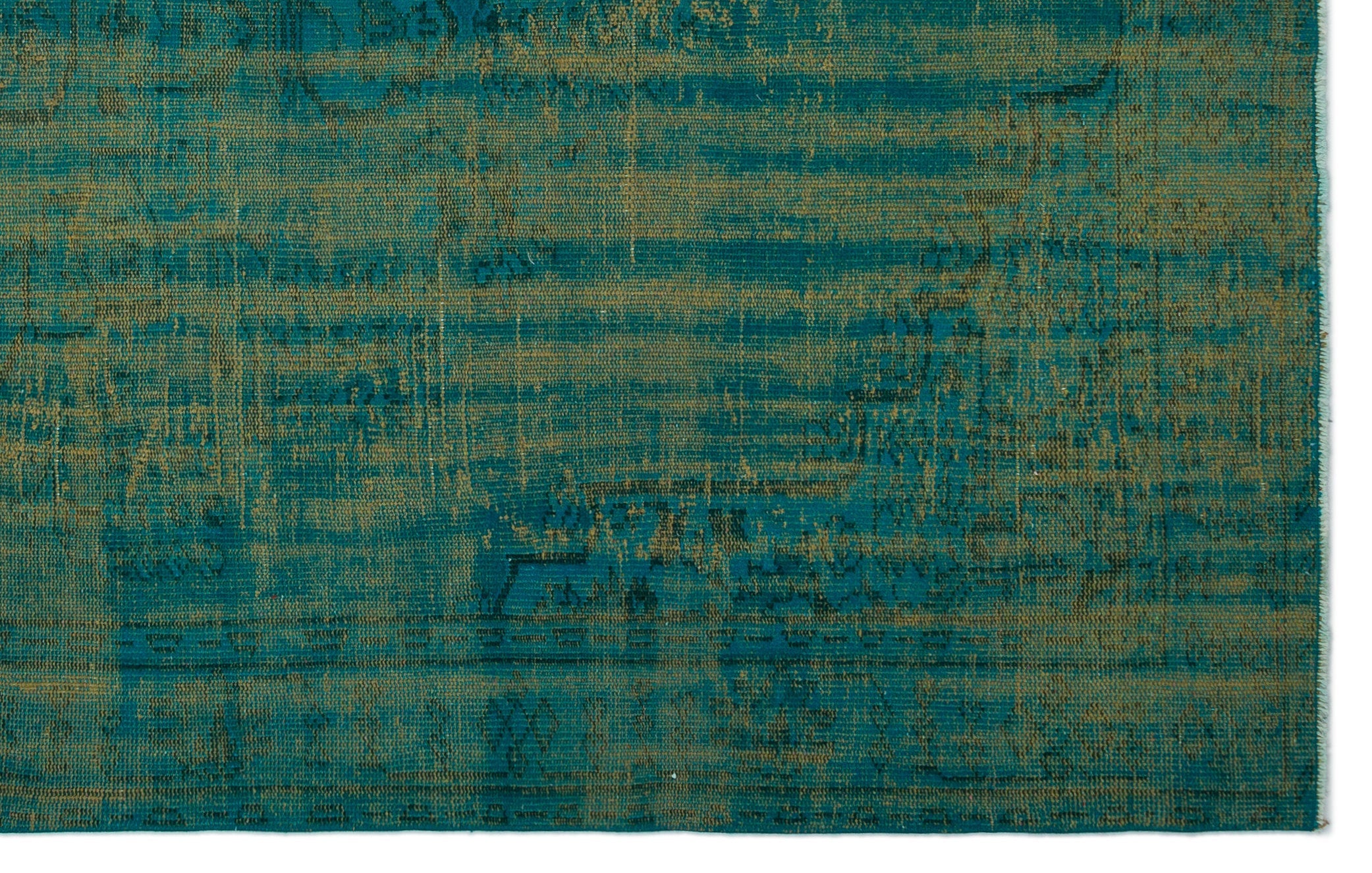 Atina Turquoise Vintage Wool Handmade Area Rug 6'0" x 9'5"