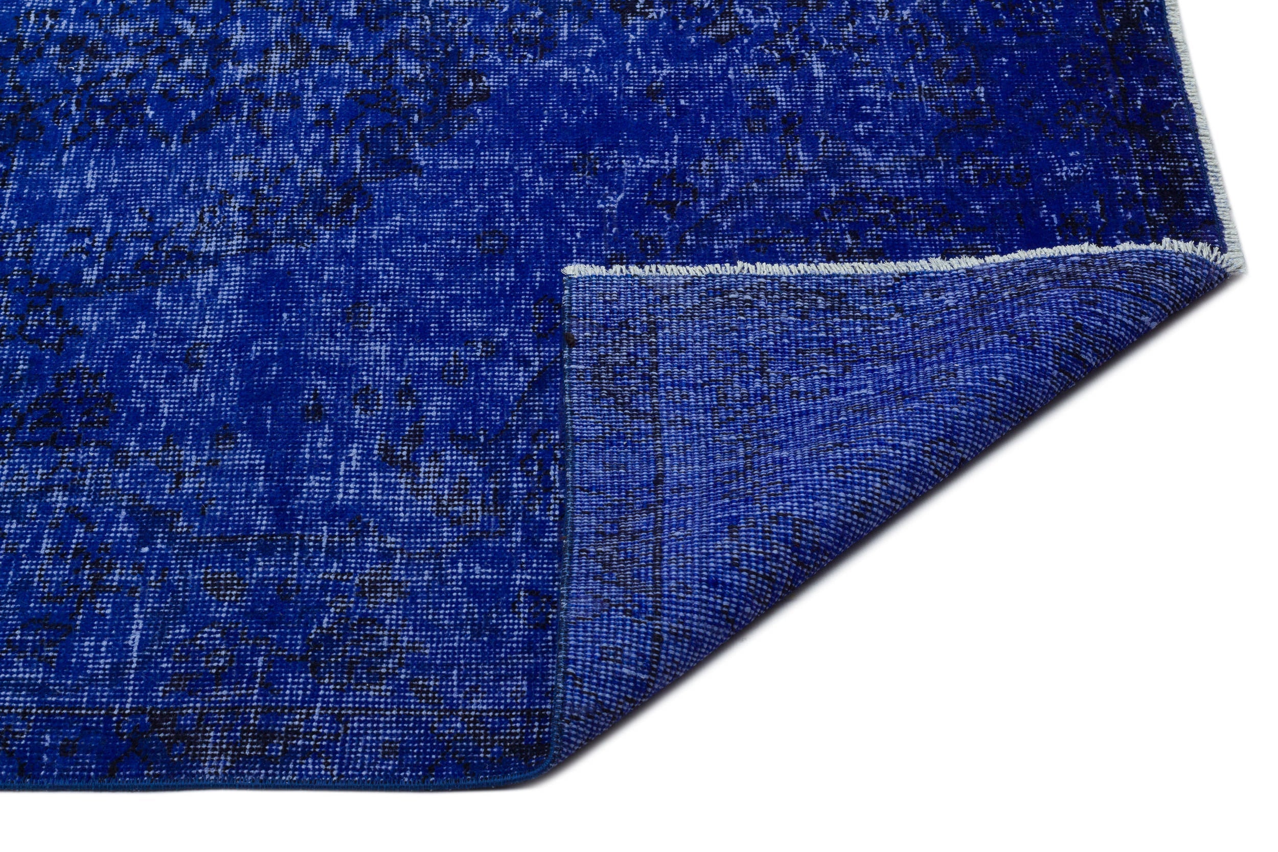 Atina Blue Vintage Wool Handmade Area Rug 6'0" x 10'2"