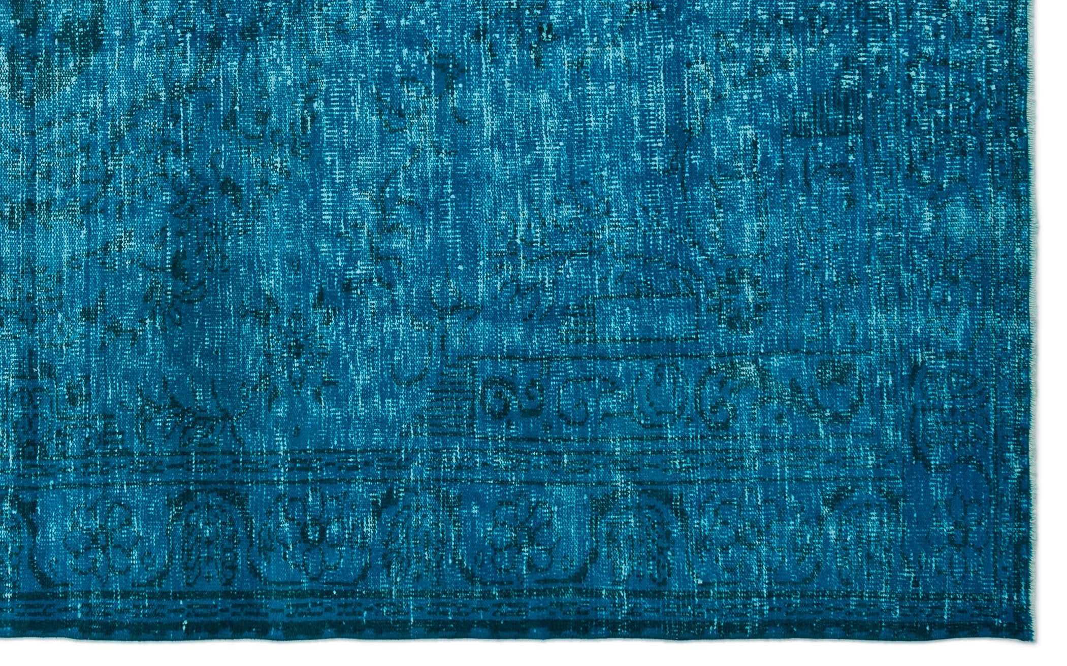 Atina Turquoise Vintage Wool Handmade Area Rug 5'7" x 10'0"