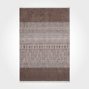 Striped Chenille Area Rug – Washable Non Slip Cotton Polyester Carpet Mat