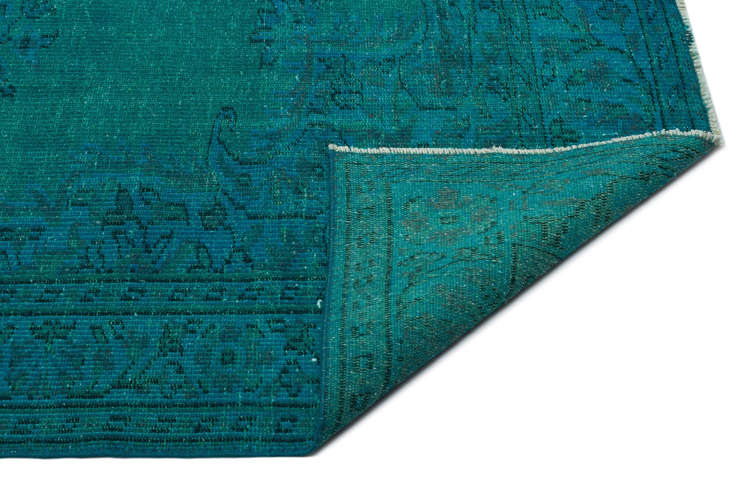 Atina Turquoise Vintage Wool Handmade Area Rug 6'0" x 9'4"
