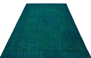 Atina Turquoise Vintage Wool Handmade Area Rug 6'0" x 9'4"
