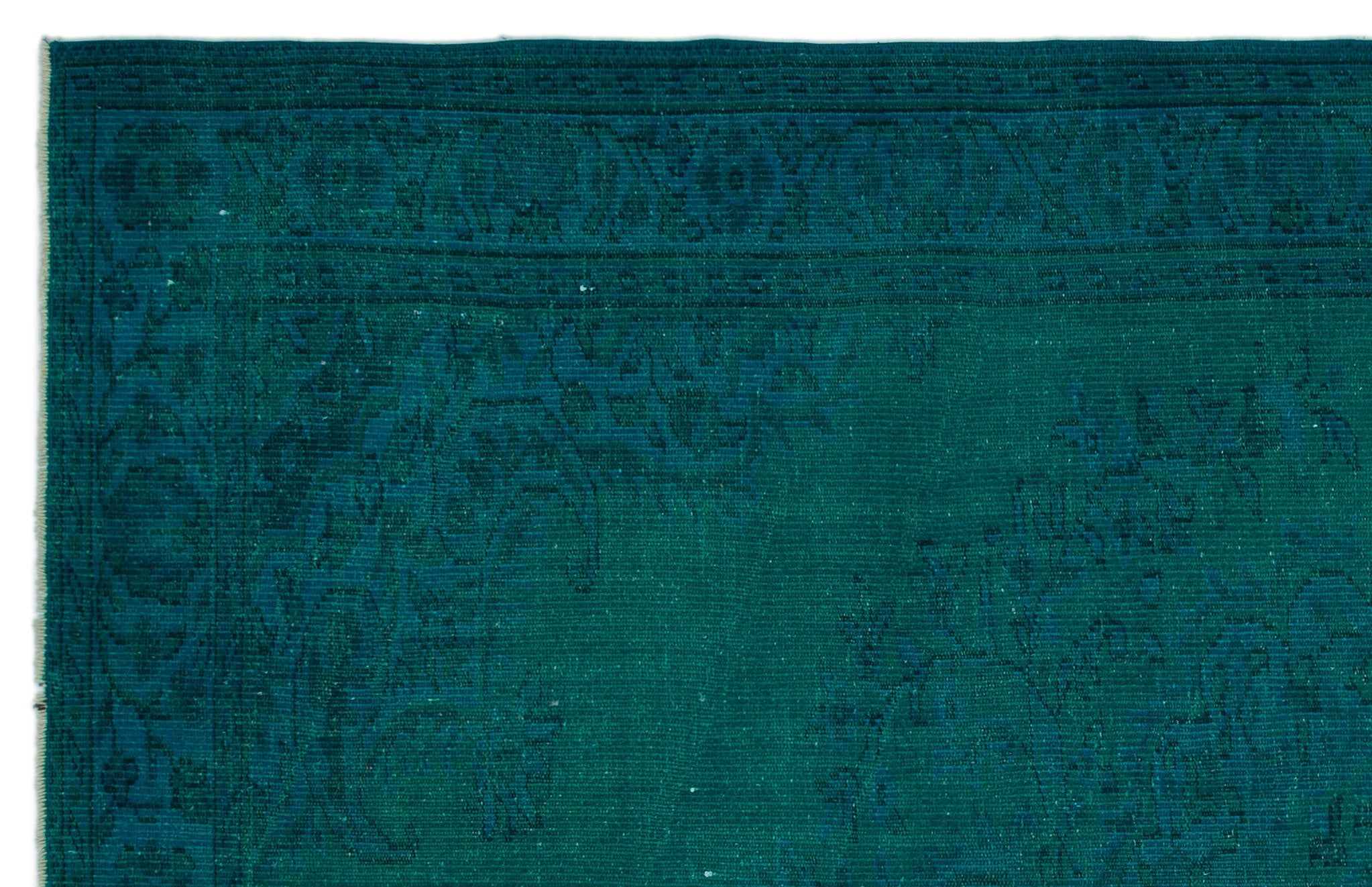 Atina Turquoise Vintage Wool Handmade Area Rug 6'0" x 9'4"