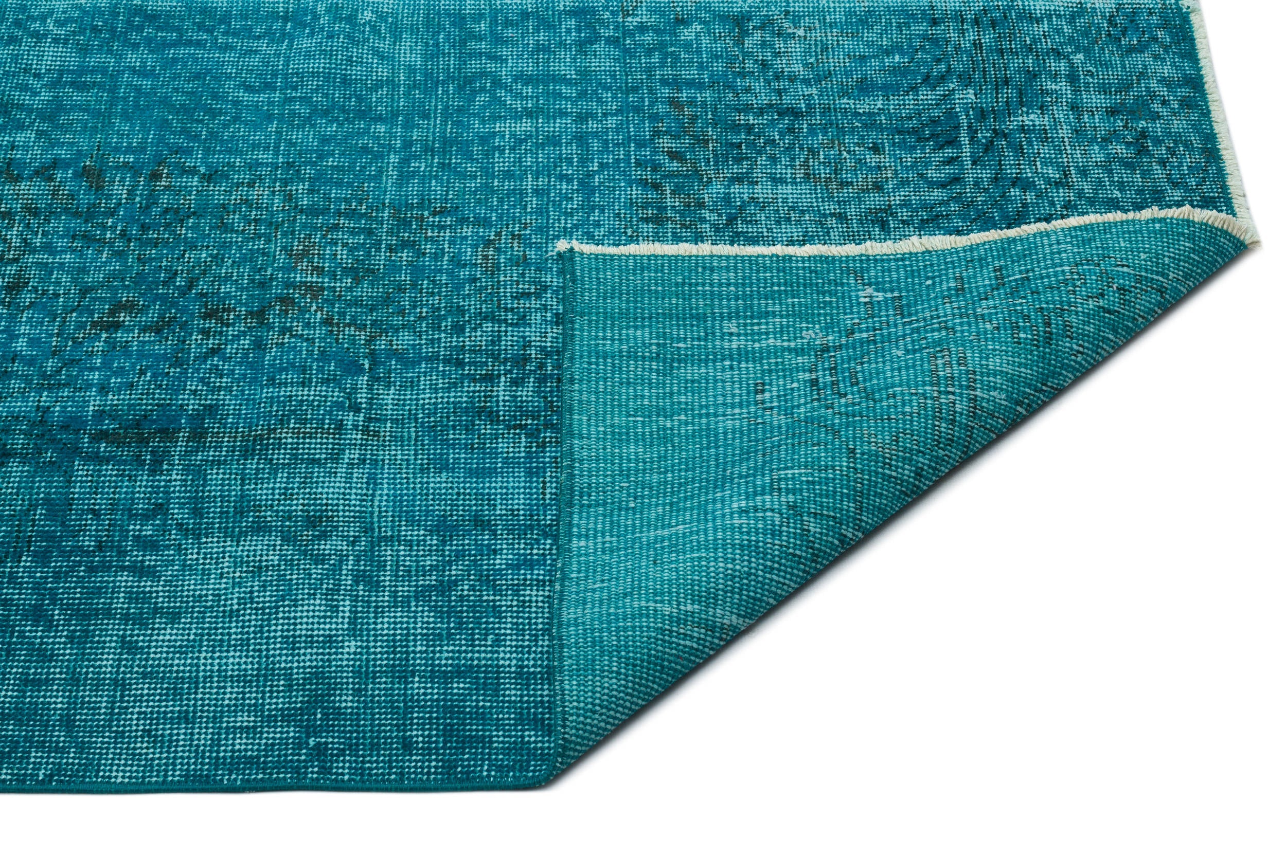 Atina Turquoise Vintage Wool Handmade Area Rug 5'8" x 8'8"