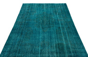 Atina Turquoise Vintage Wool Handmade Area Rug 5'8" x 8'8"