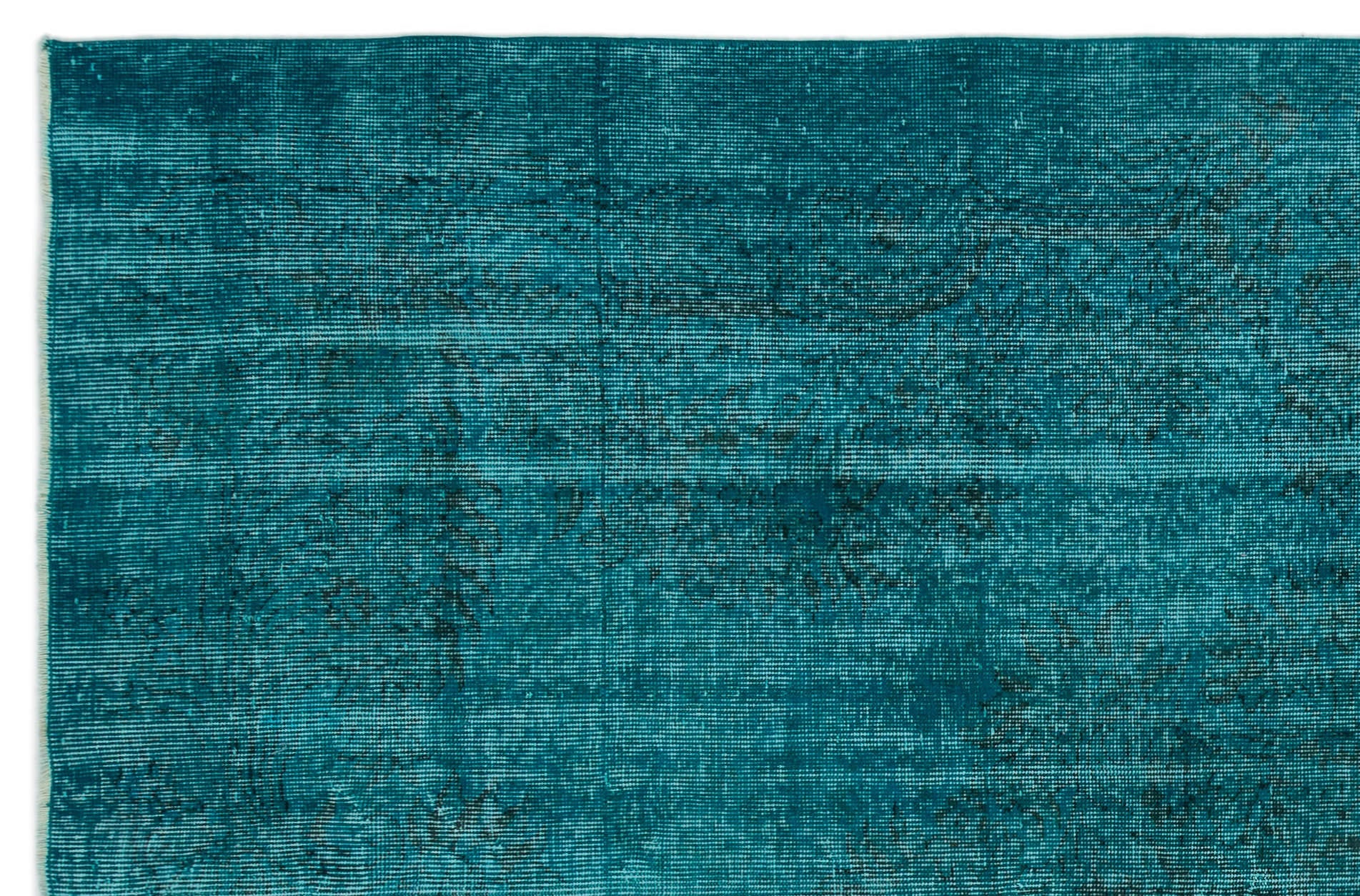 Atina Turquoise Vintage Wool Handmade Area Rug 5'8" x 8'8"