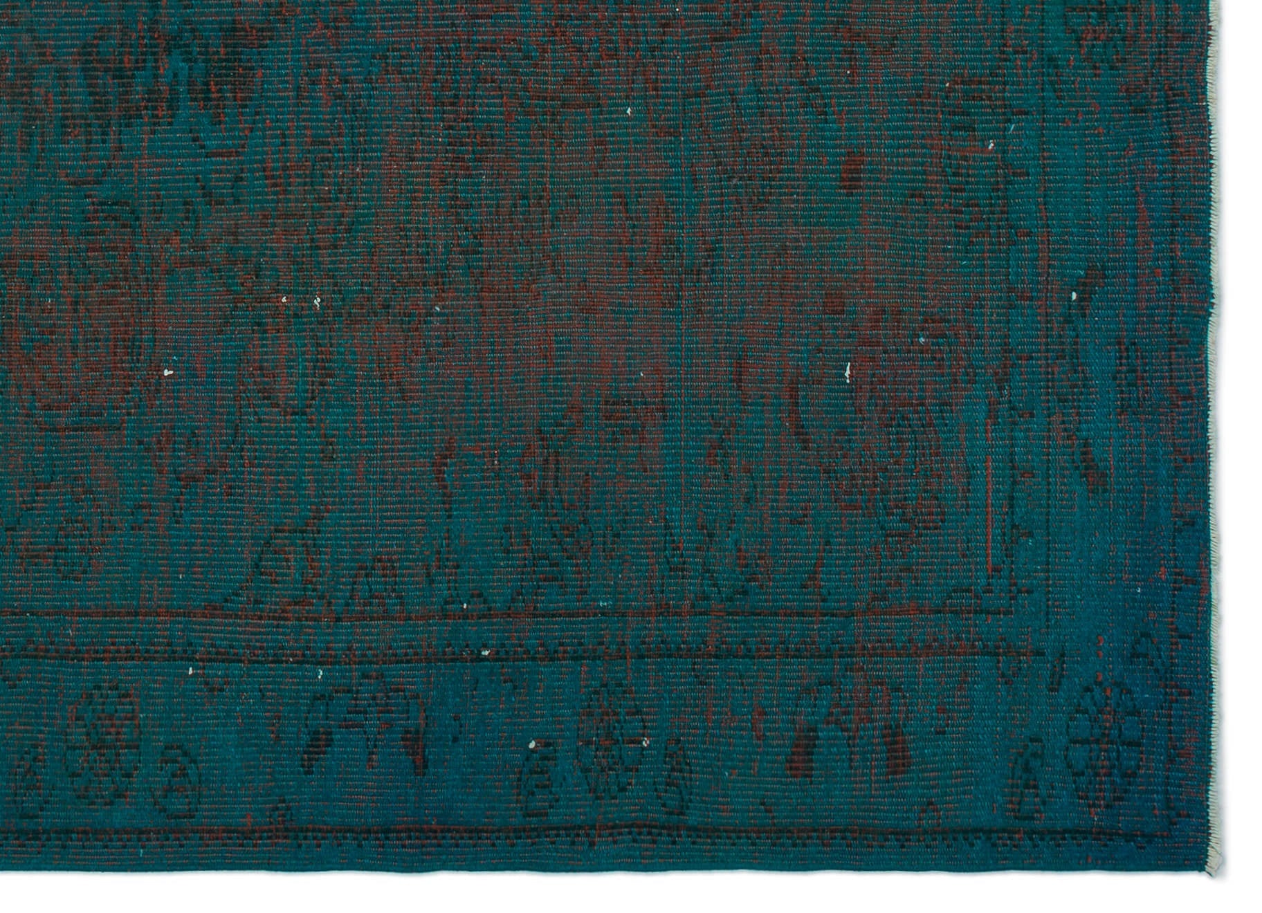 Atina Turquoise Vintage Wool Handmade Area Rug 5'11" x 8'6"