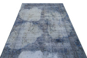 Atina Blue Vintage Wool Handmade Area Rug 5'2" x 9'6"