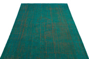 Atina Turquoise Vintage Wool Handmade Area Rug 5'0" x 8'6"