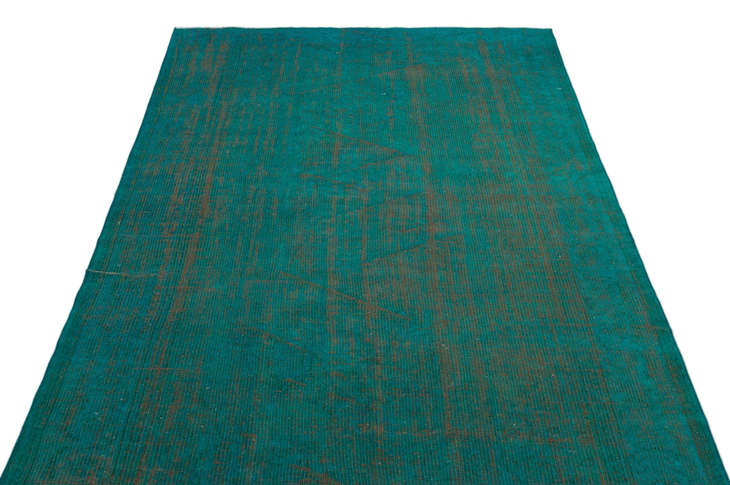 Atina Turquoise Vintage Wool Handmade Area Rug 5'0" x 8'6"