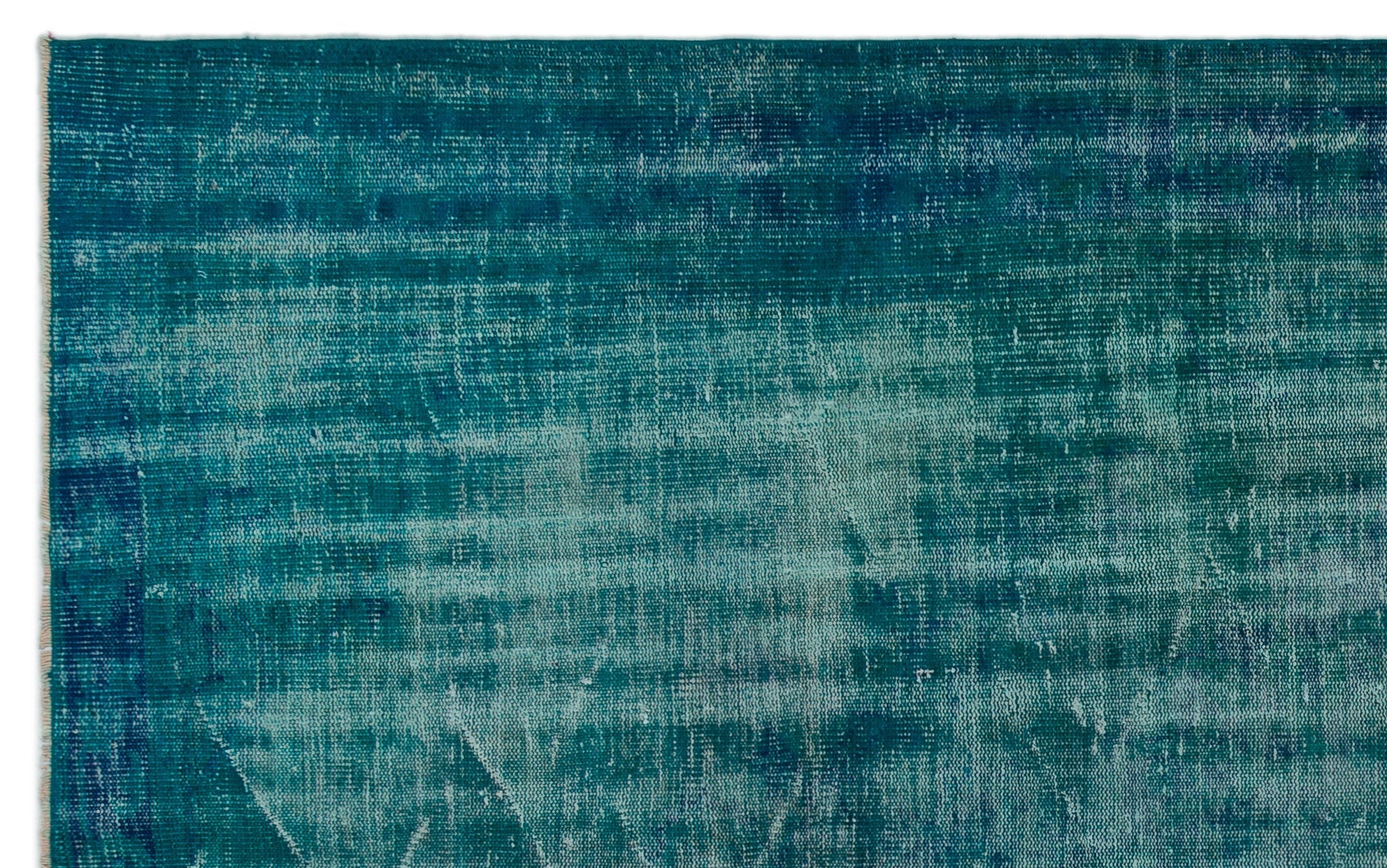 Atina Turquoise Vintage Wool Handmade Area Rug 5'8" x 9'1"