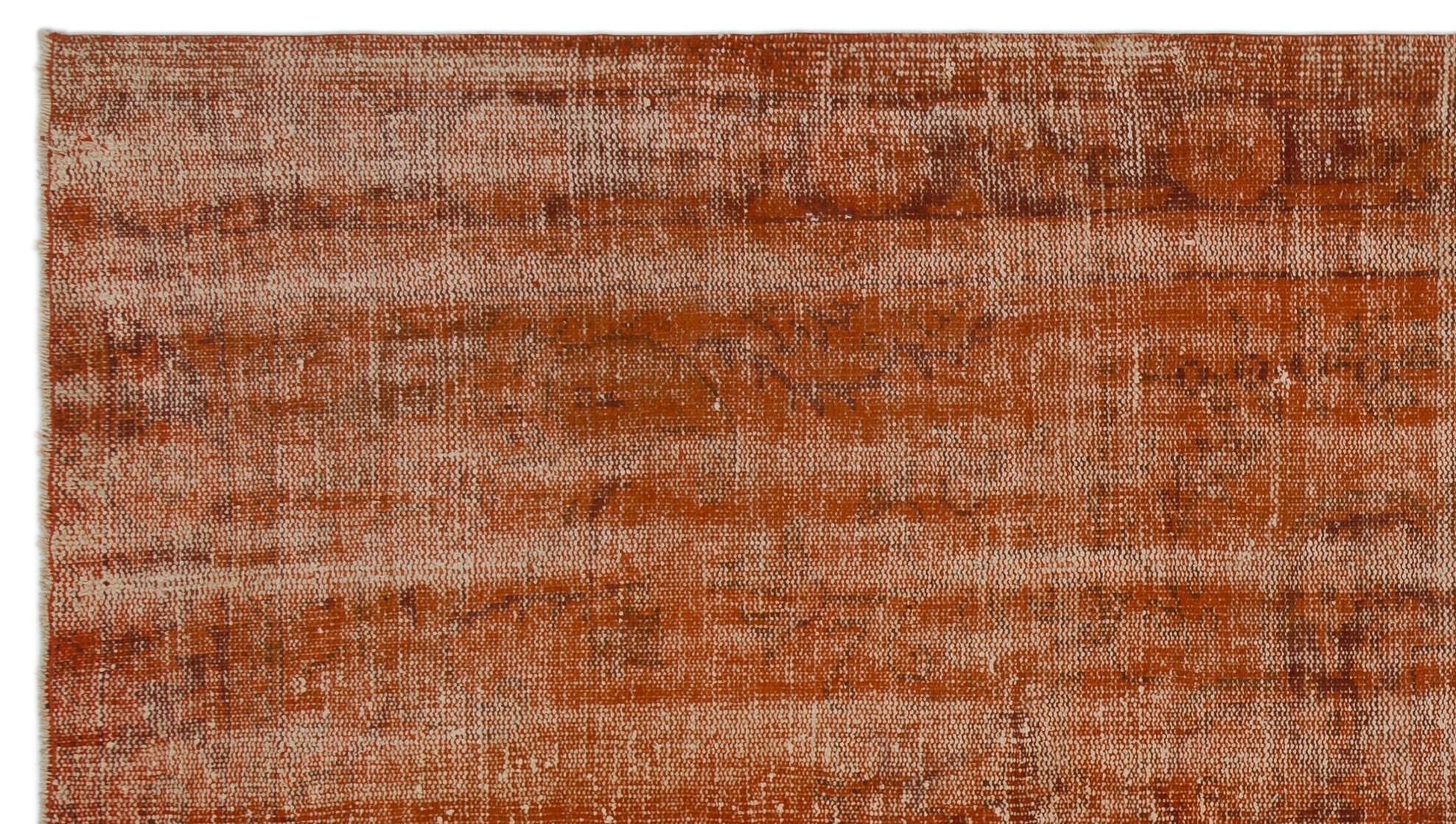 Atina Orange Vintage Wool Handmade Area Rug 5'3" x 8'11"