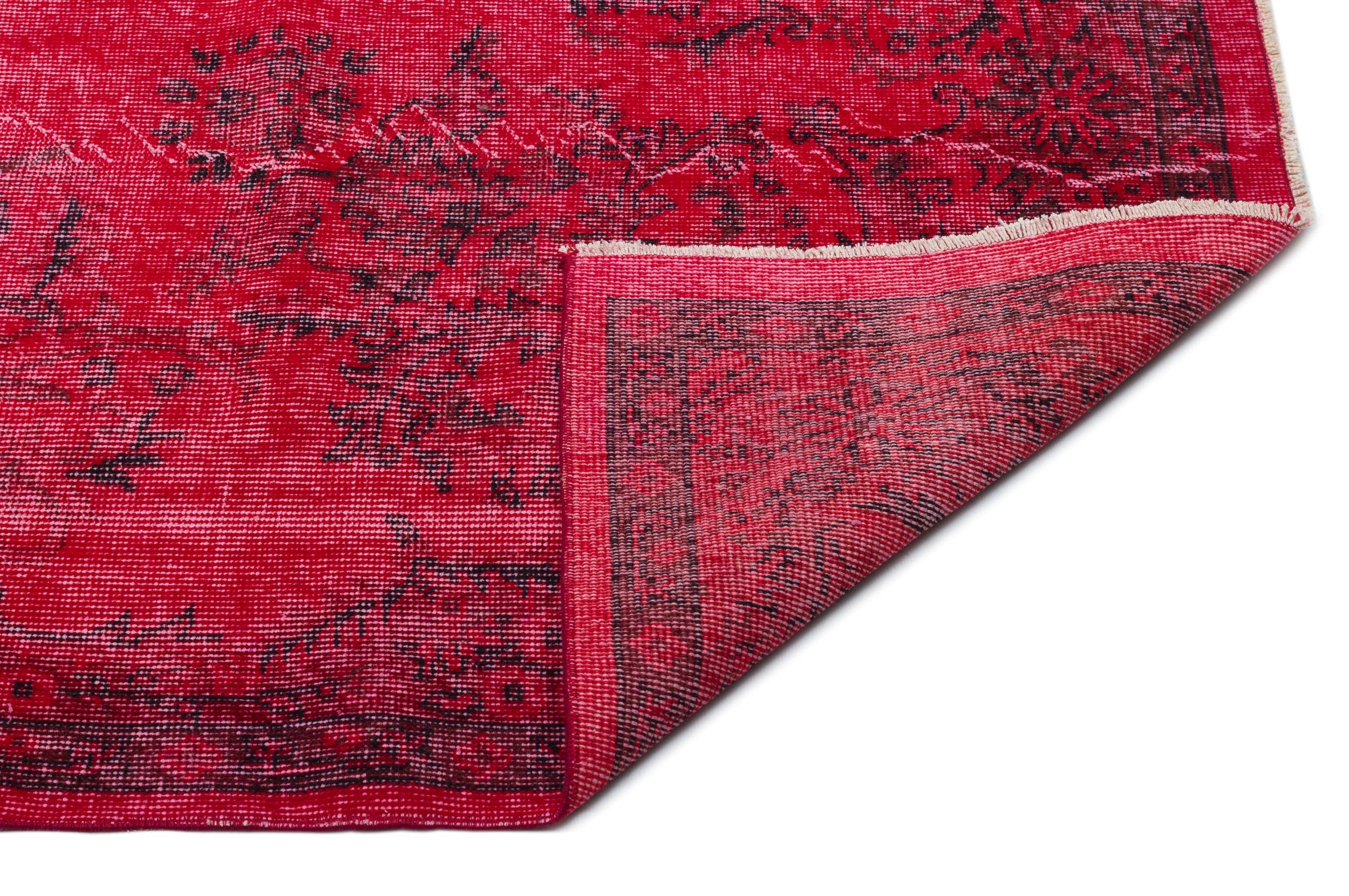 Atina Red Vintage Wool Handmade Area Rug 5'6" x 9'5"