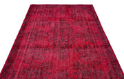 Atina Red Vintage Wool Handmade Area Rug 5'6" x 9'5"