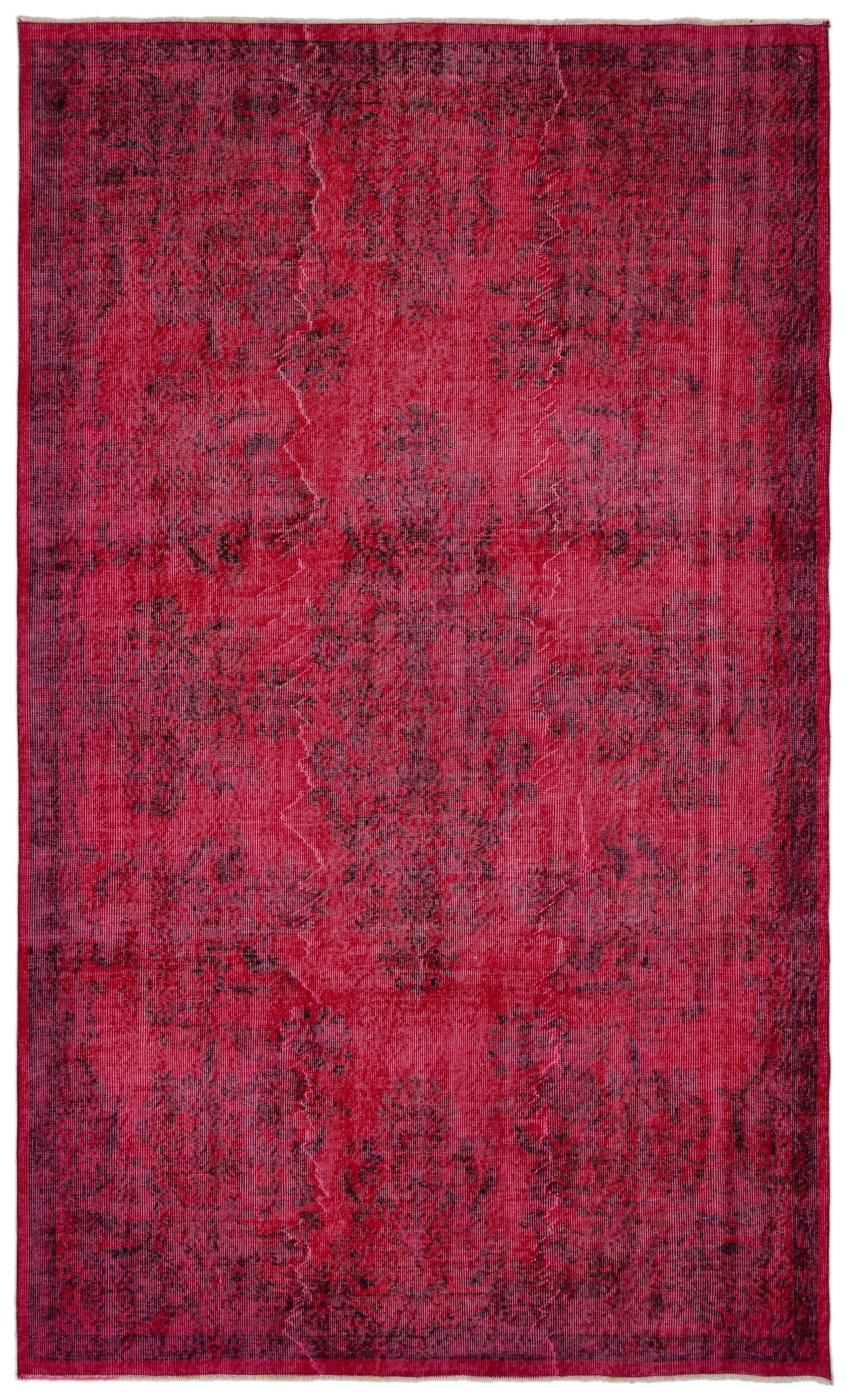 Atina Red Vintage Wool Handmade Area Rug 5'6" x 9'5"