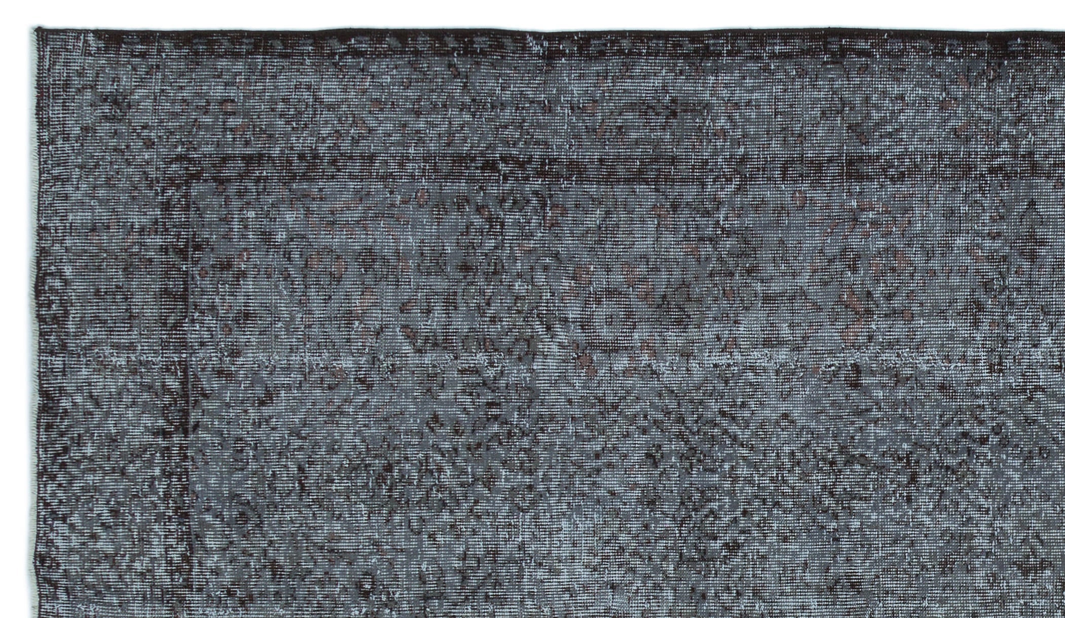 Atina Grey Vintage Wool Handmade Area Rug 5'6" x 9'8"