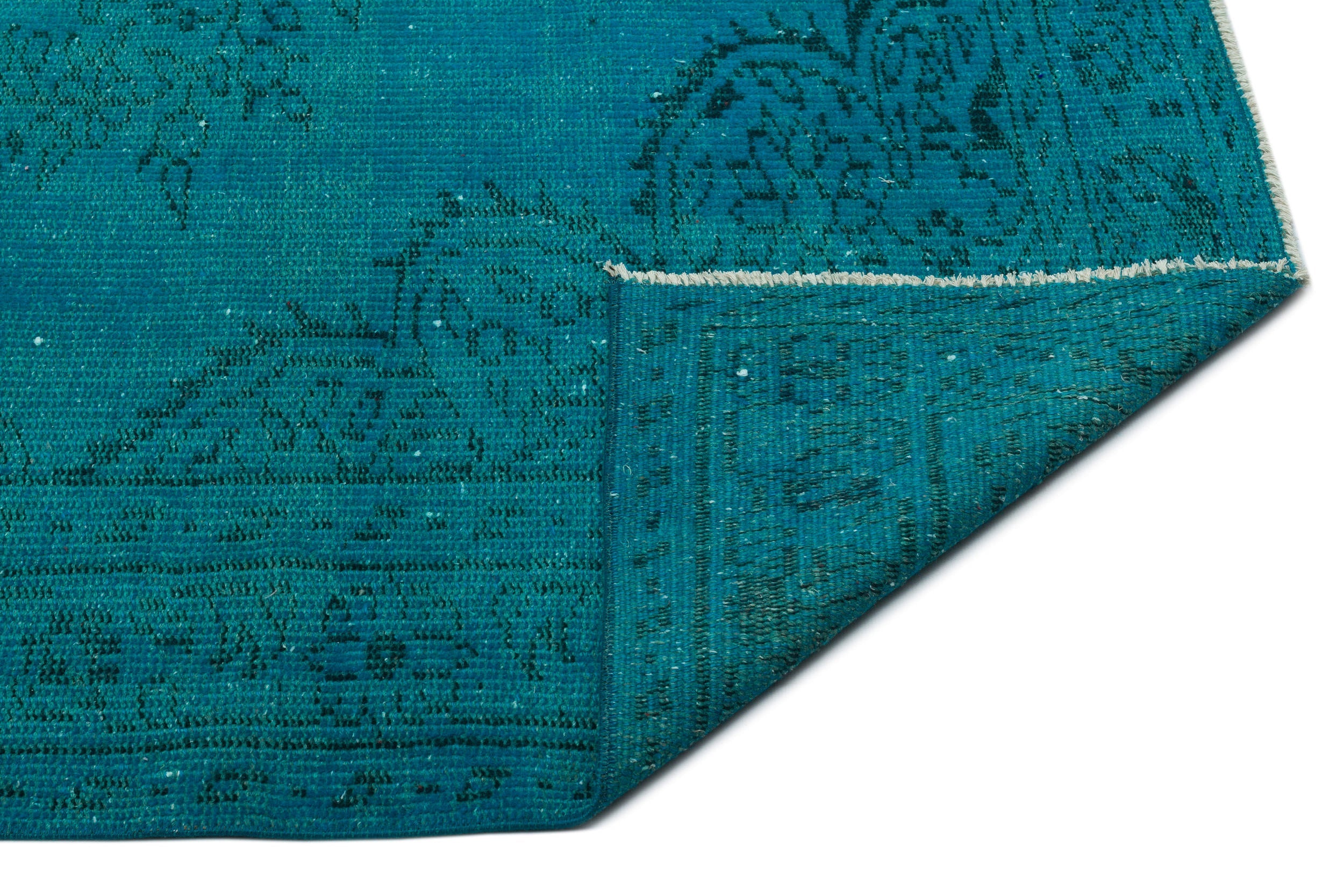 Atina Turquoise Vintage Wool Handmade Area Rug 5'10" x 8'7"