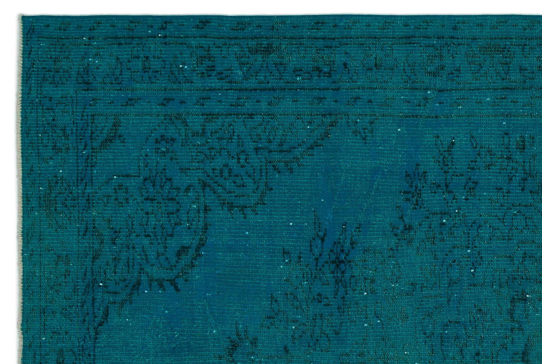 Atina Turquoise Vintage Wool Handmade Area Rug 5'10" x 8'7"