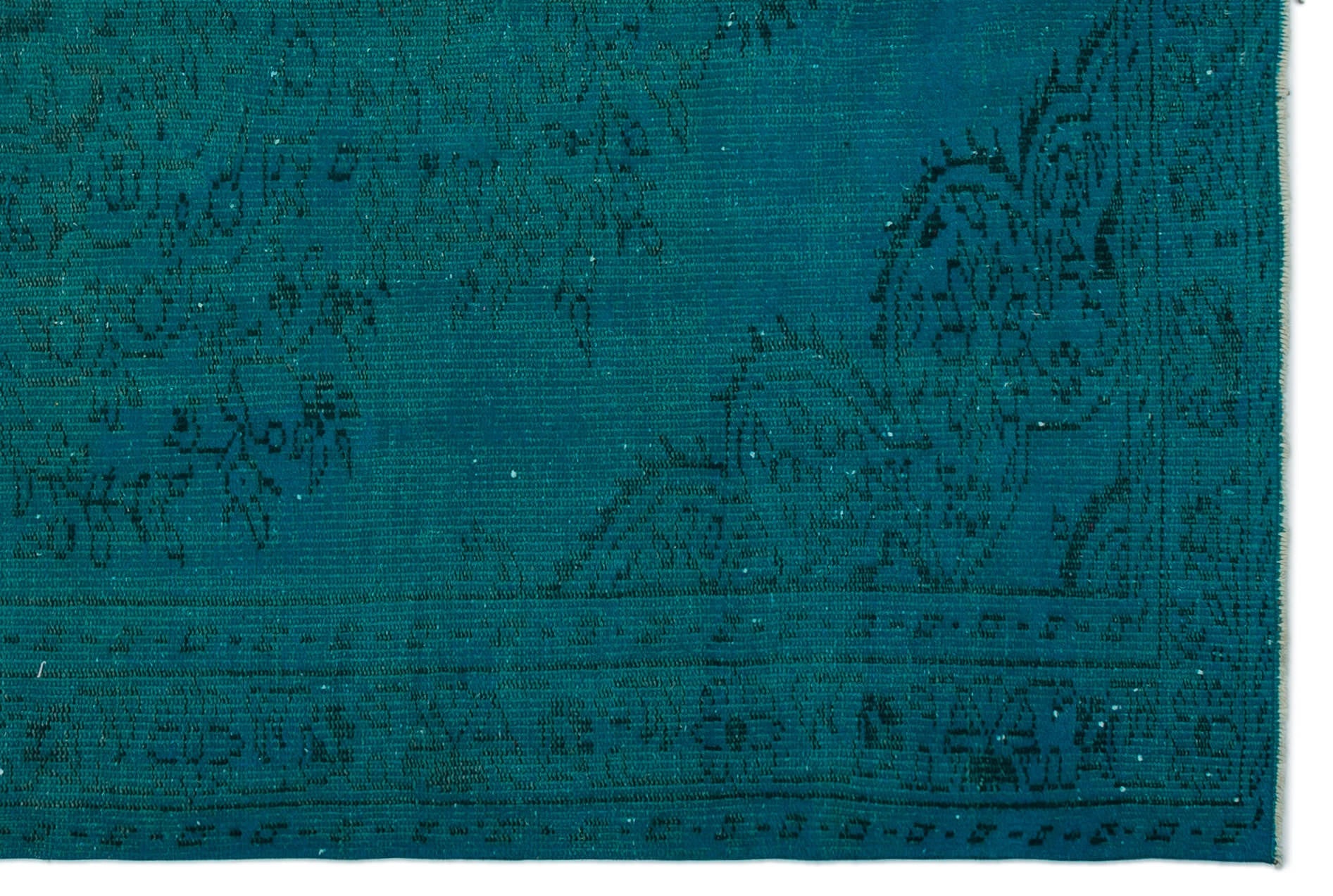 Atina Turquoise Vintage Wool Handmade Area Rug 5'10" x 8'7"