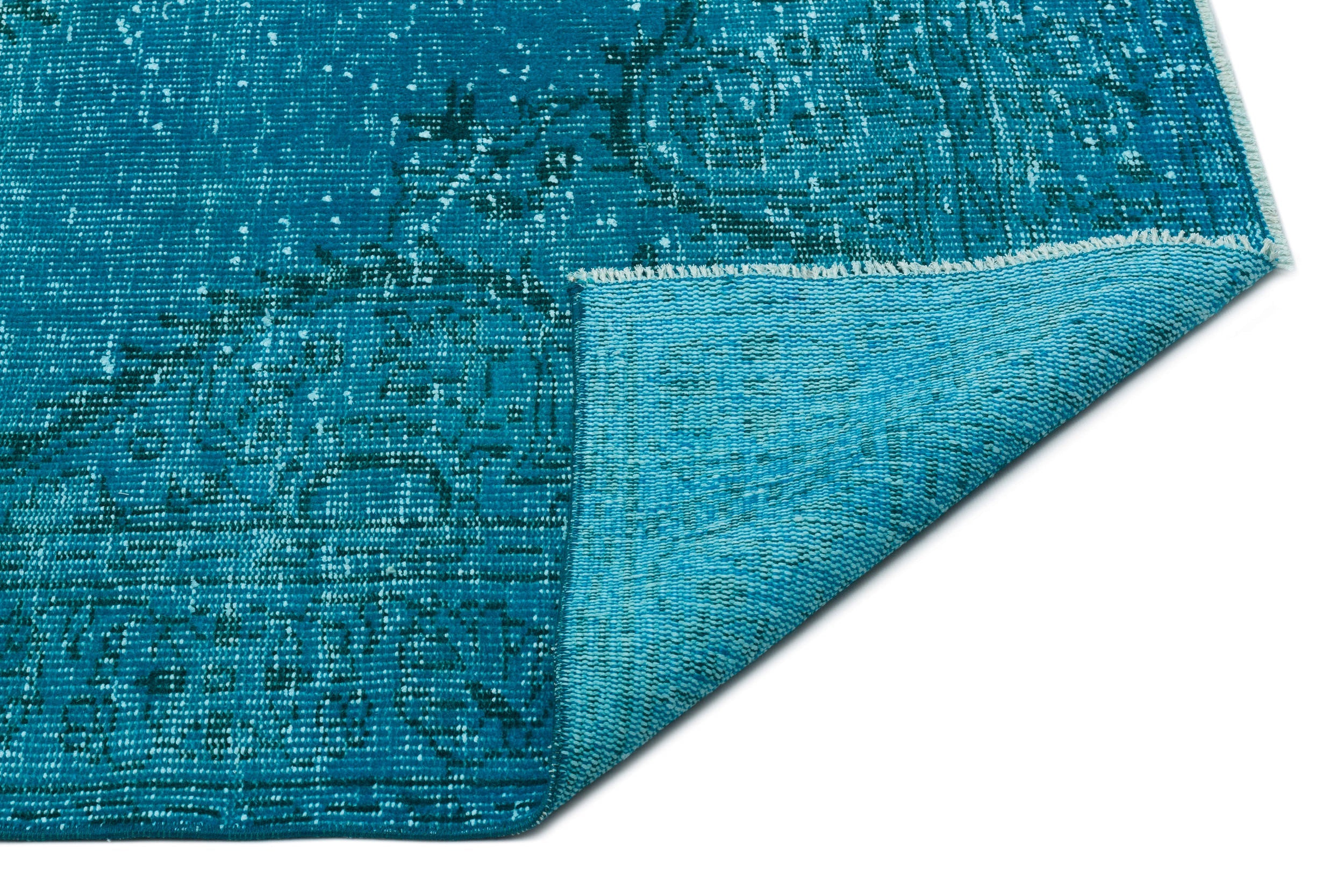 Atina Turquoise Vintage Wool Handmade Area Rug 5'8" x 9'7"
