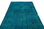 Atina Turquoise Vintage Wool Handmade Area Rug 5'8" x 9'7"