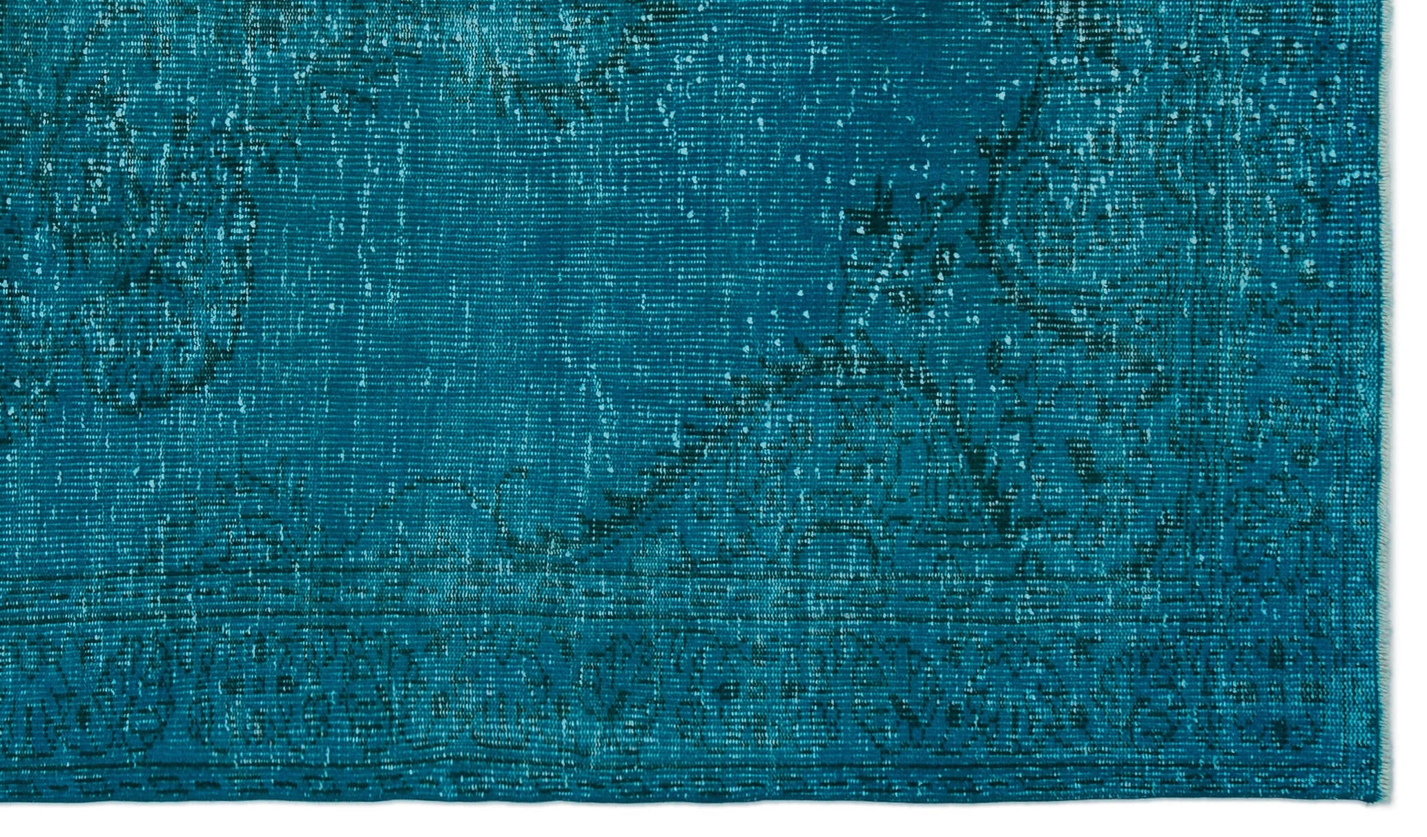 Atina Turquoise Vintage Wool Handmade Area Rug 5'8" x 9'7"